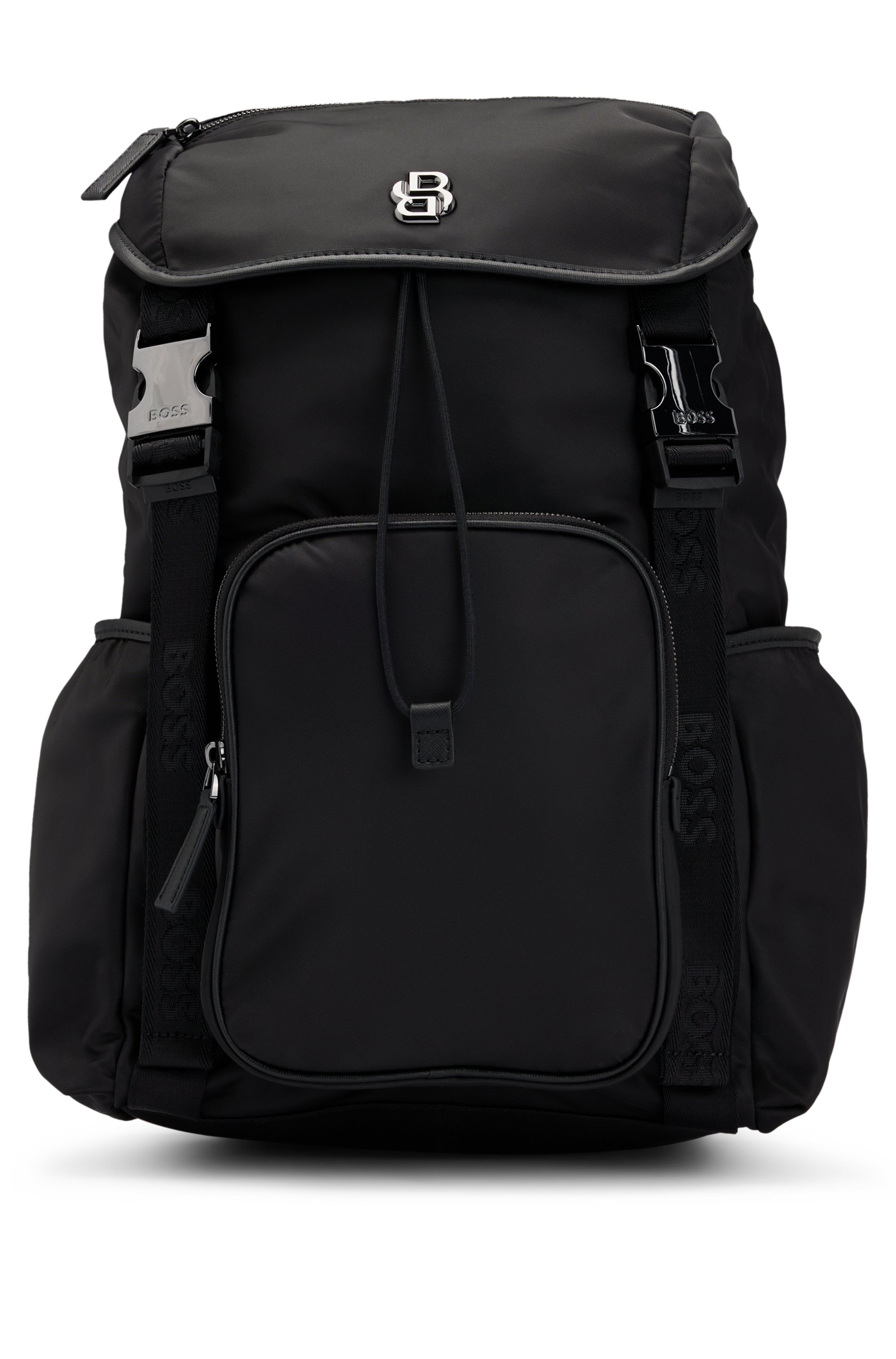 Flap backpack with Double B monogram hardware