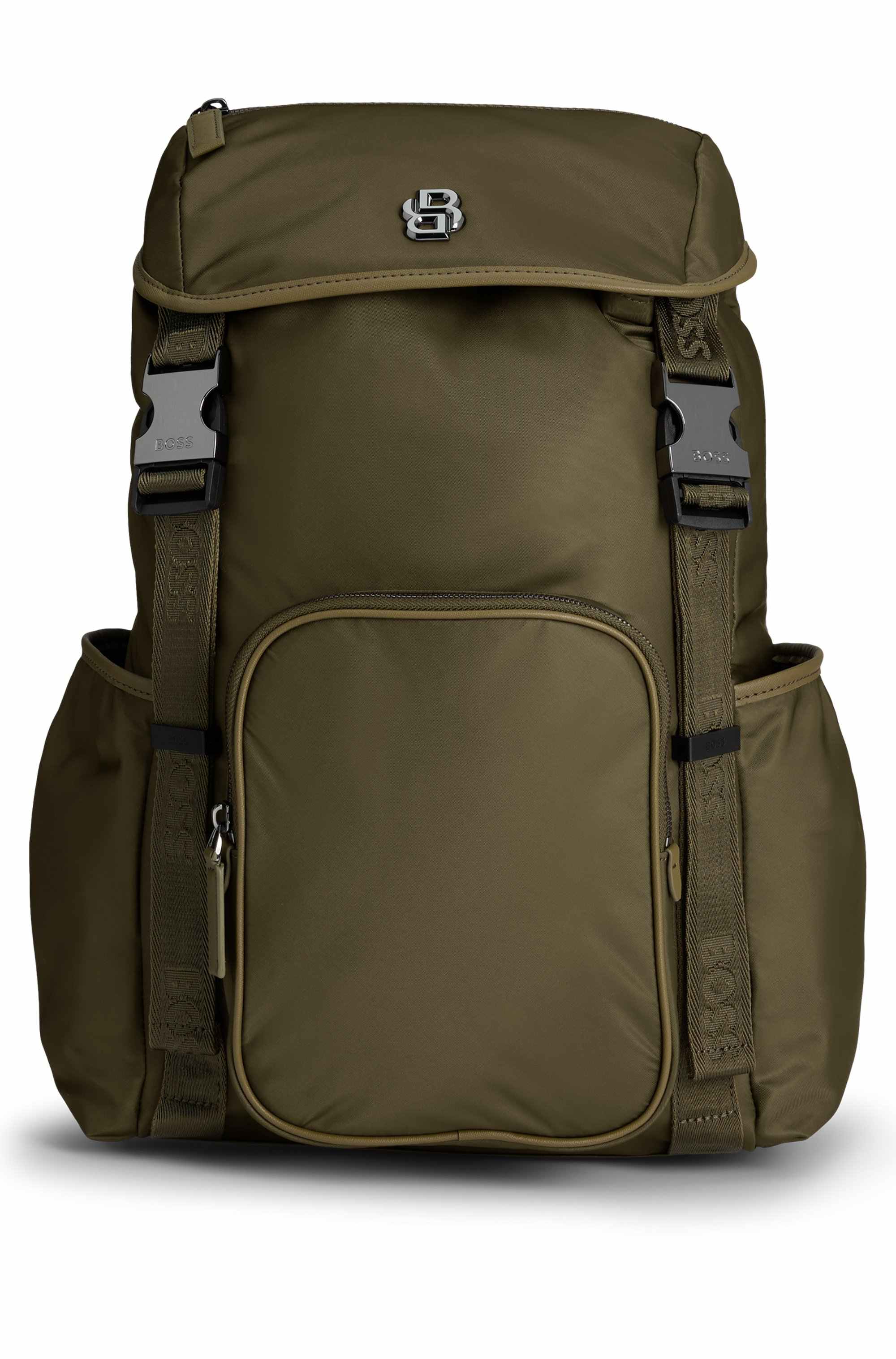 BOSS SELECTED BY SHOHEI OHTANI Multi-pocket backpack with Double B monogram trim