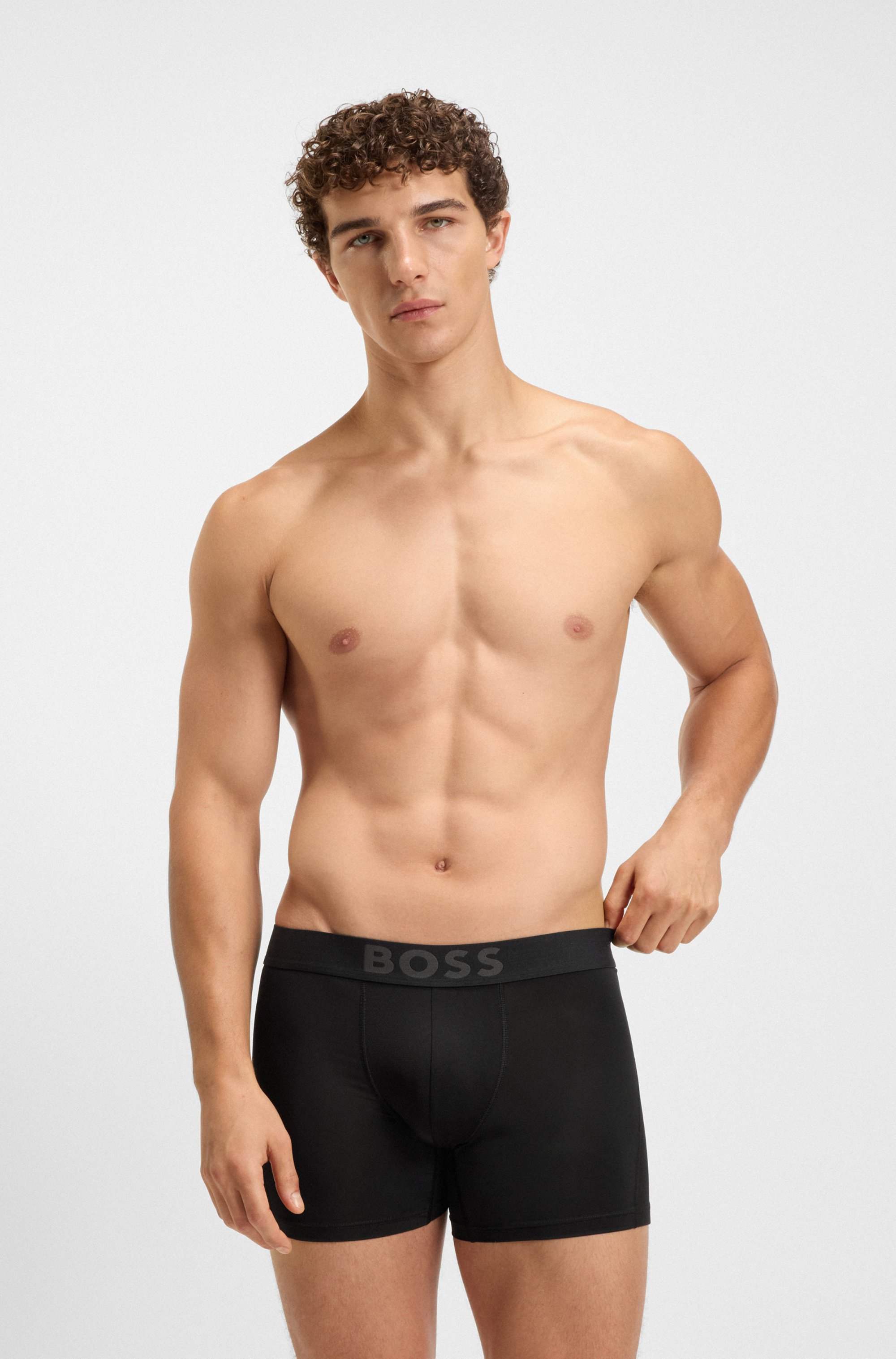 Three-pack of boxer briefs in stretch microfibre