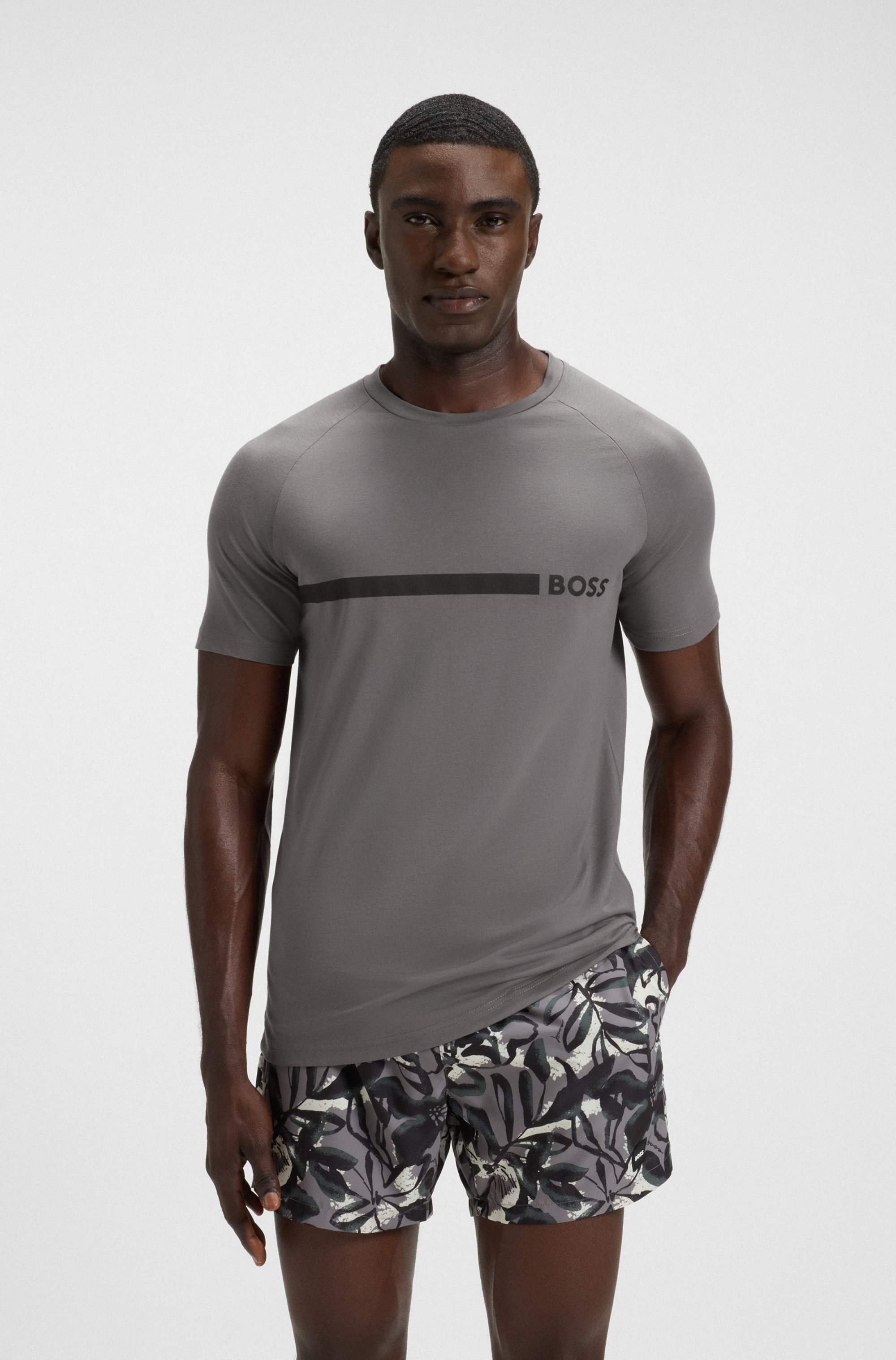 Logo-print slim-fit T-shirt in cotton jersey