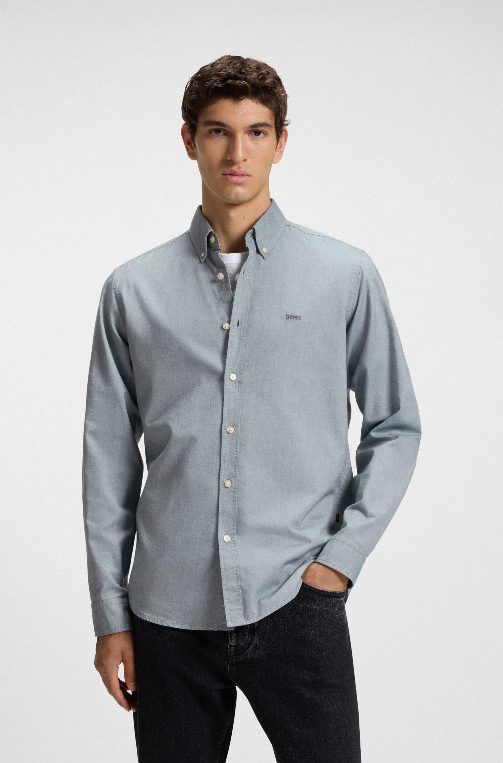 Regular-fit shirt in Oxford cotton