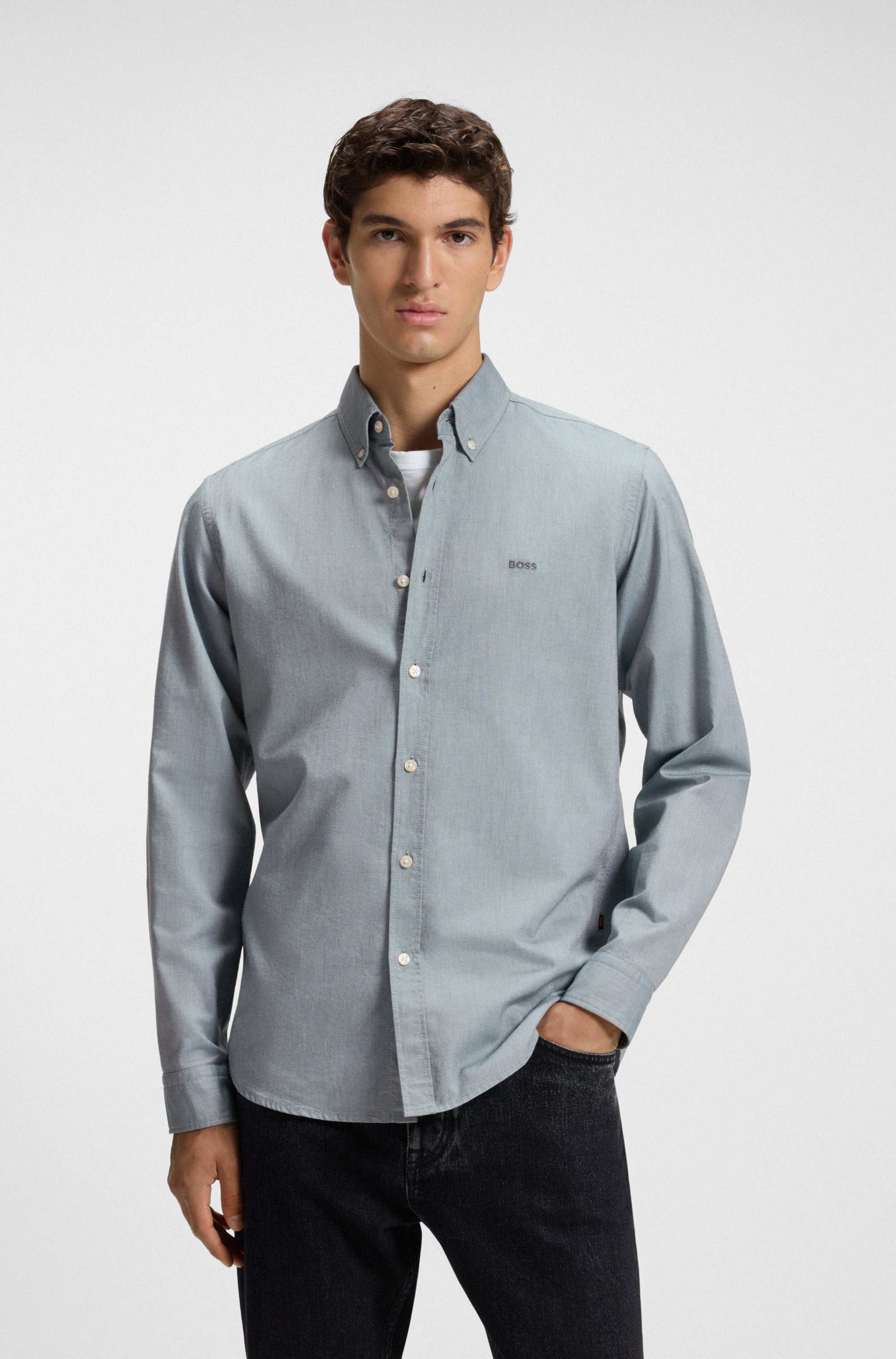 Regular-fit shirt in Oxford cotton