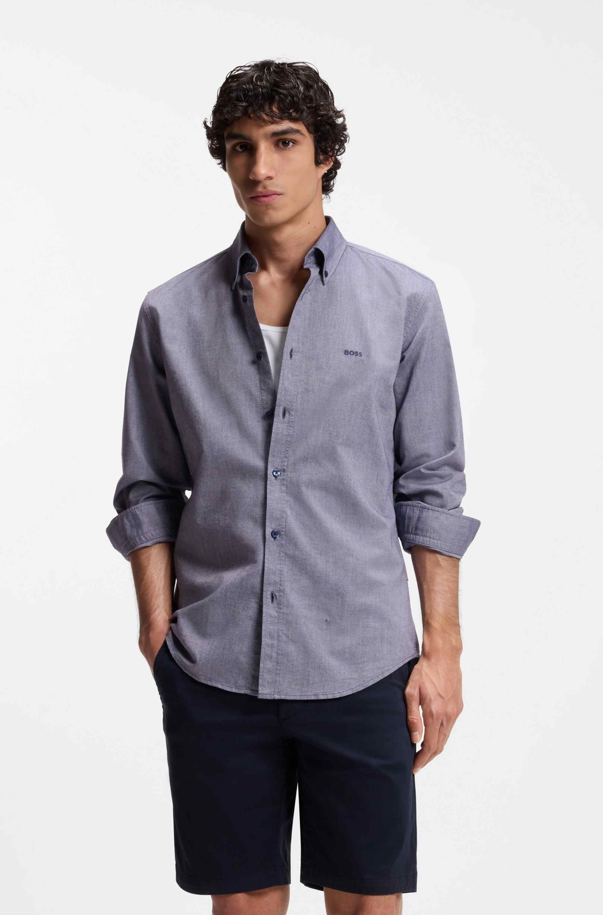 Regular-fit shirt in Oxford cotton