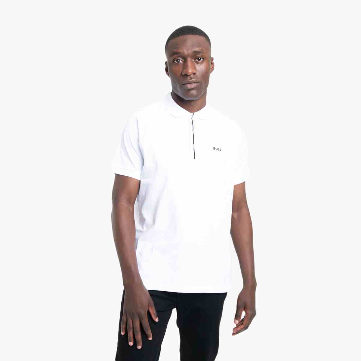 Polo Shirt With Embossed Stripe Artwork