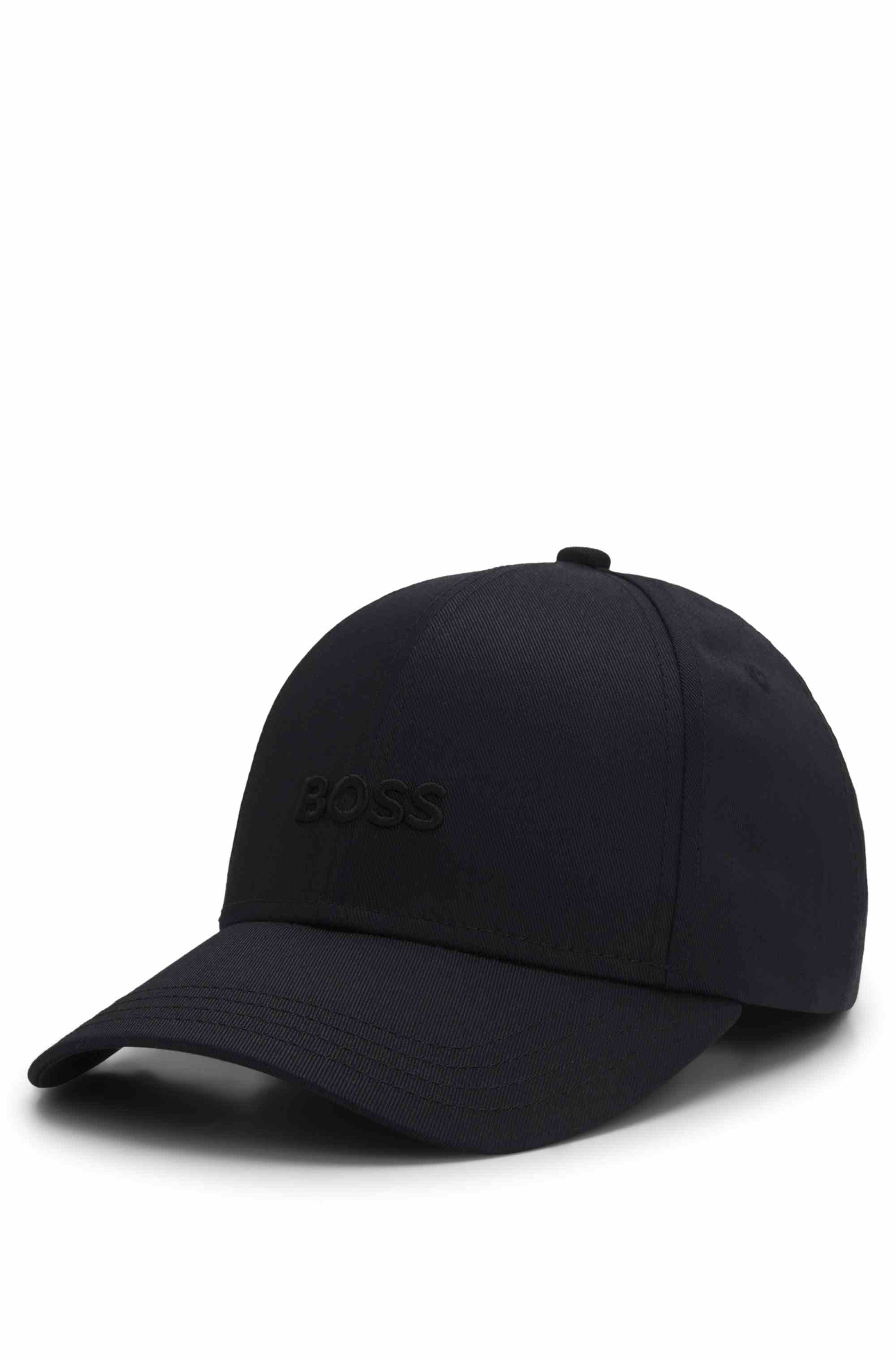 Six-panel cotton cap with logo embroidery