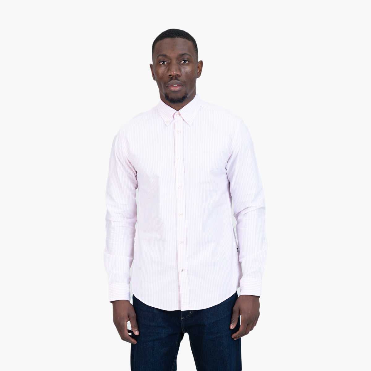 Slim-Fit Shirt In Striped Oxford Cotton