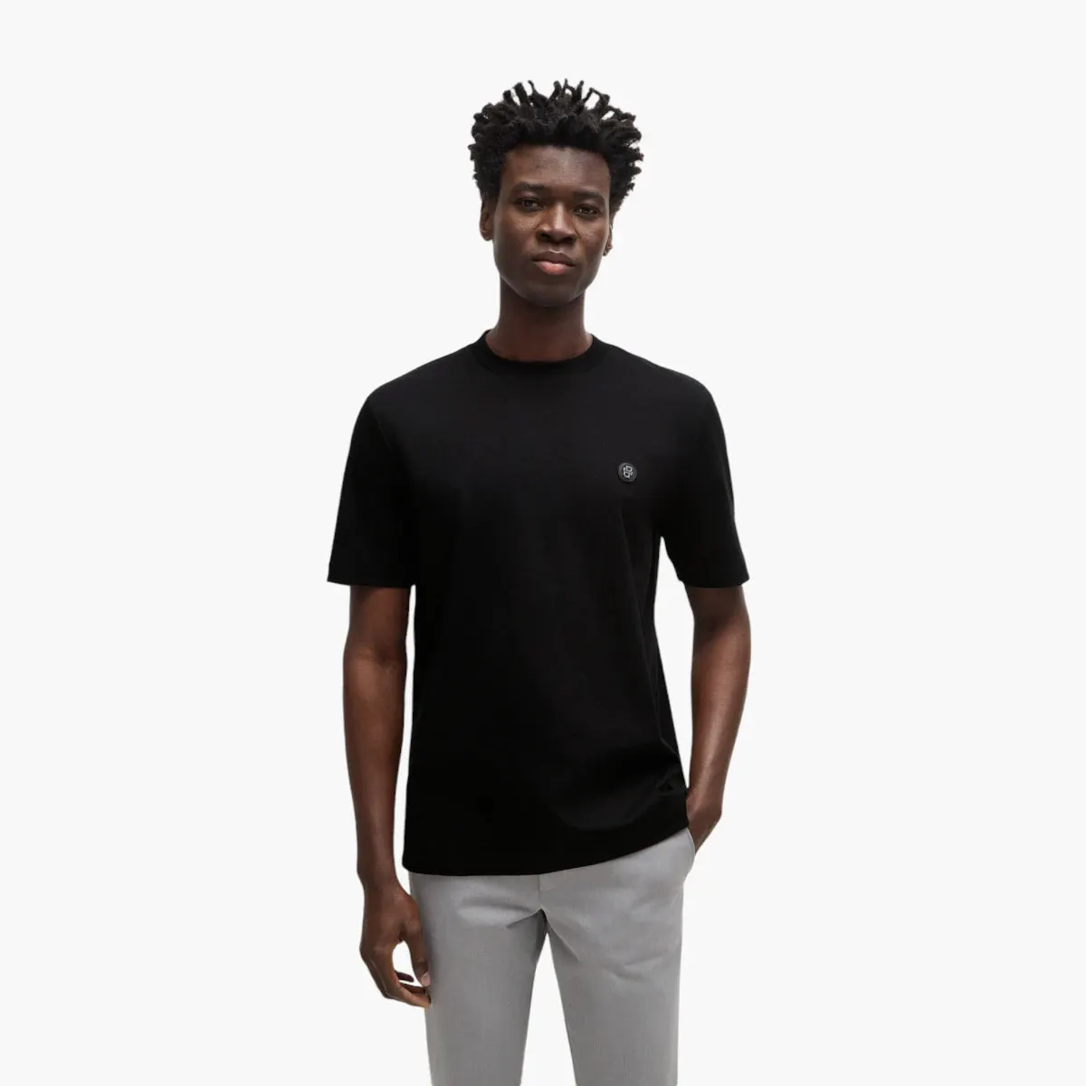 Mercerized-Cotton T-Shirt With Double B Monogram
