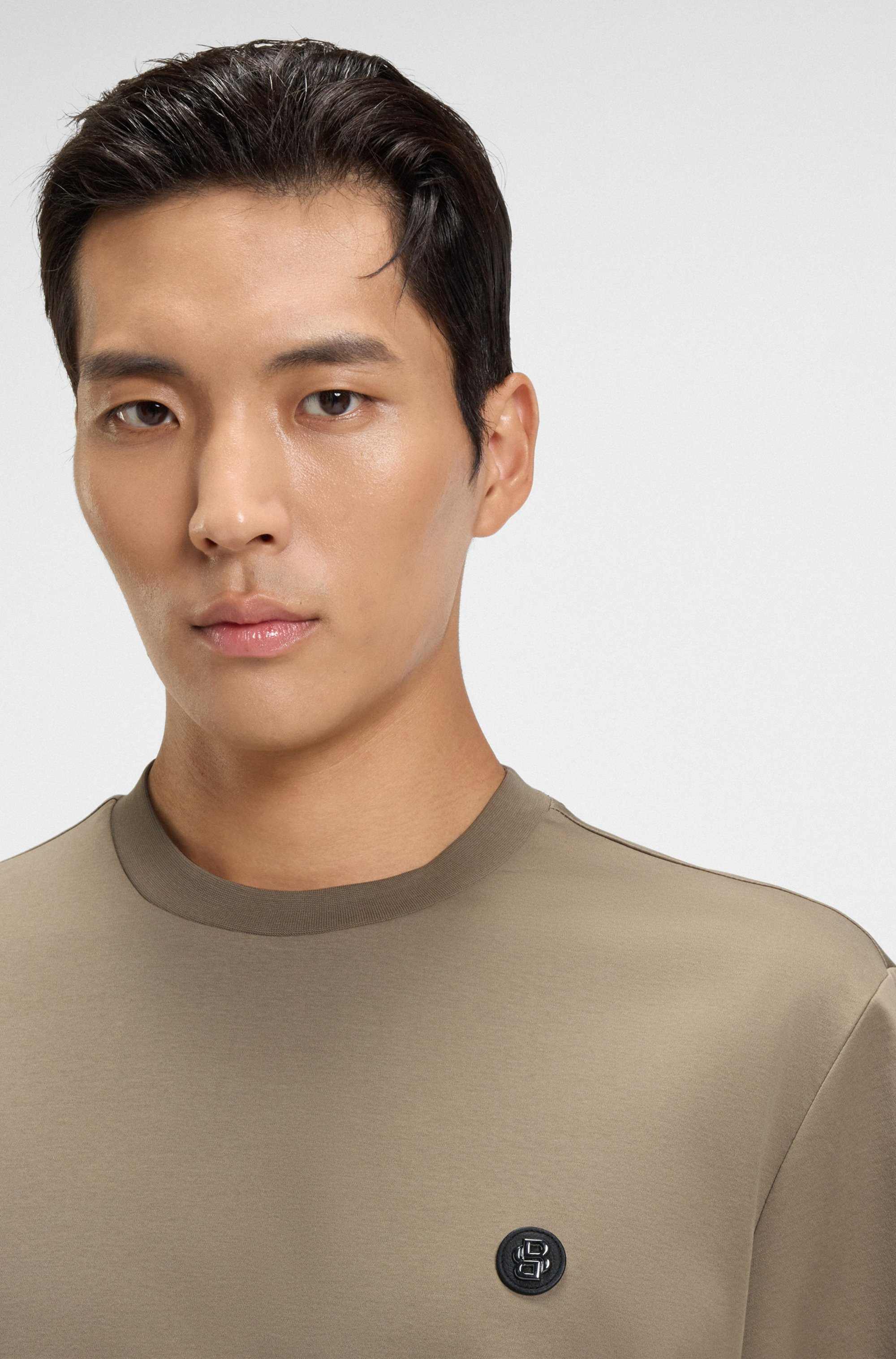 Regular-fit T-shirt in cotton with Double B monogram