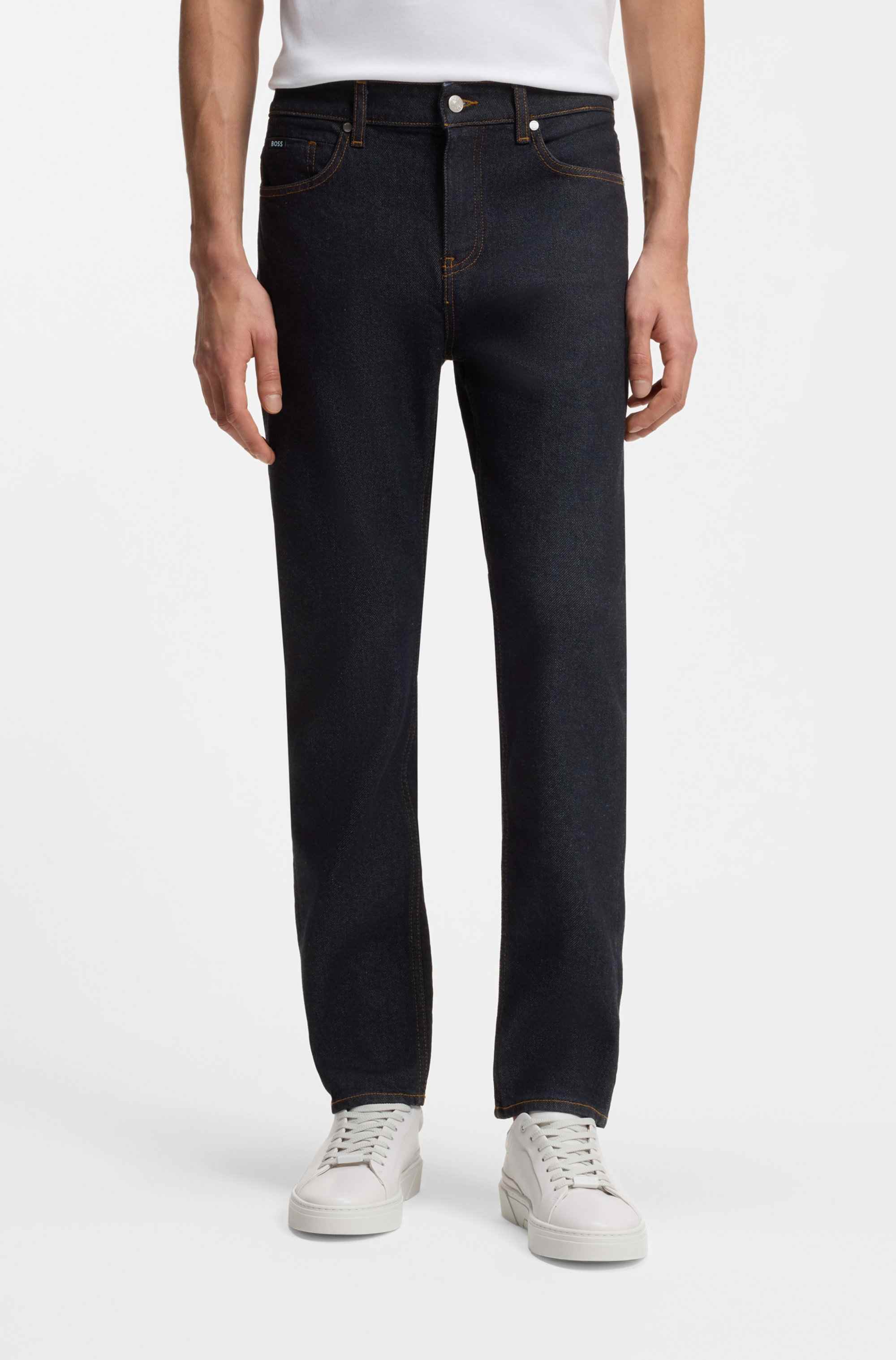 Delaware slim-fit jeans in dark-blue denim