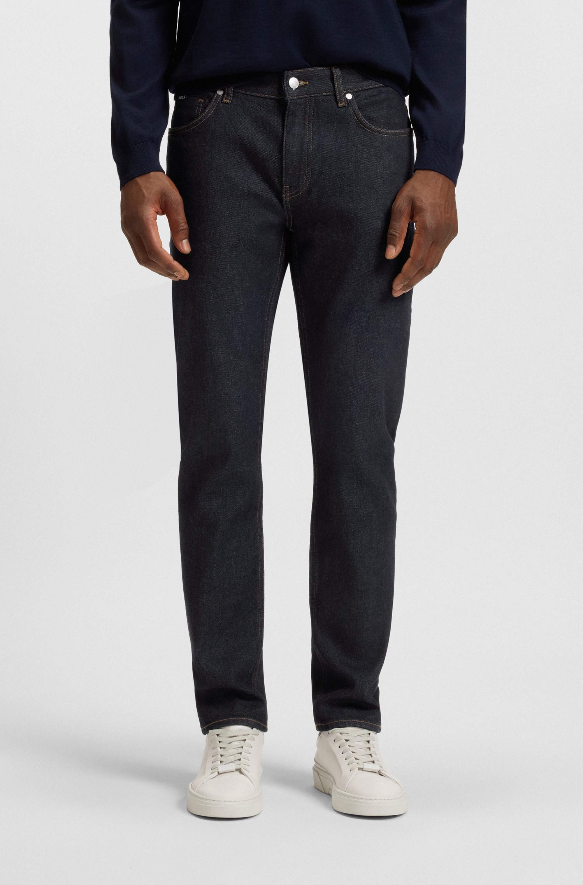 Delaware slim-fit jeans in dark-blue stretch denim