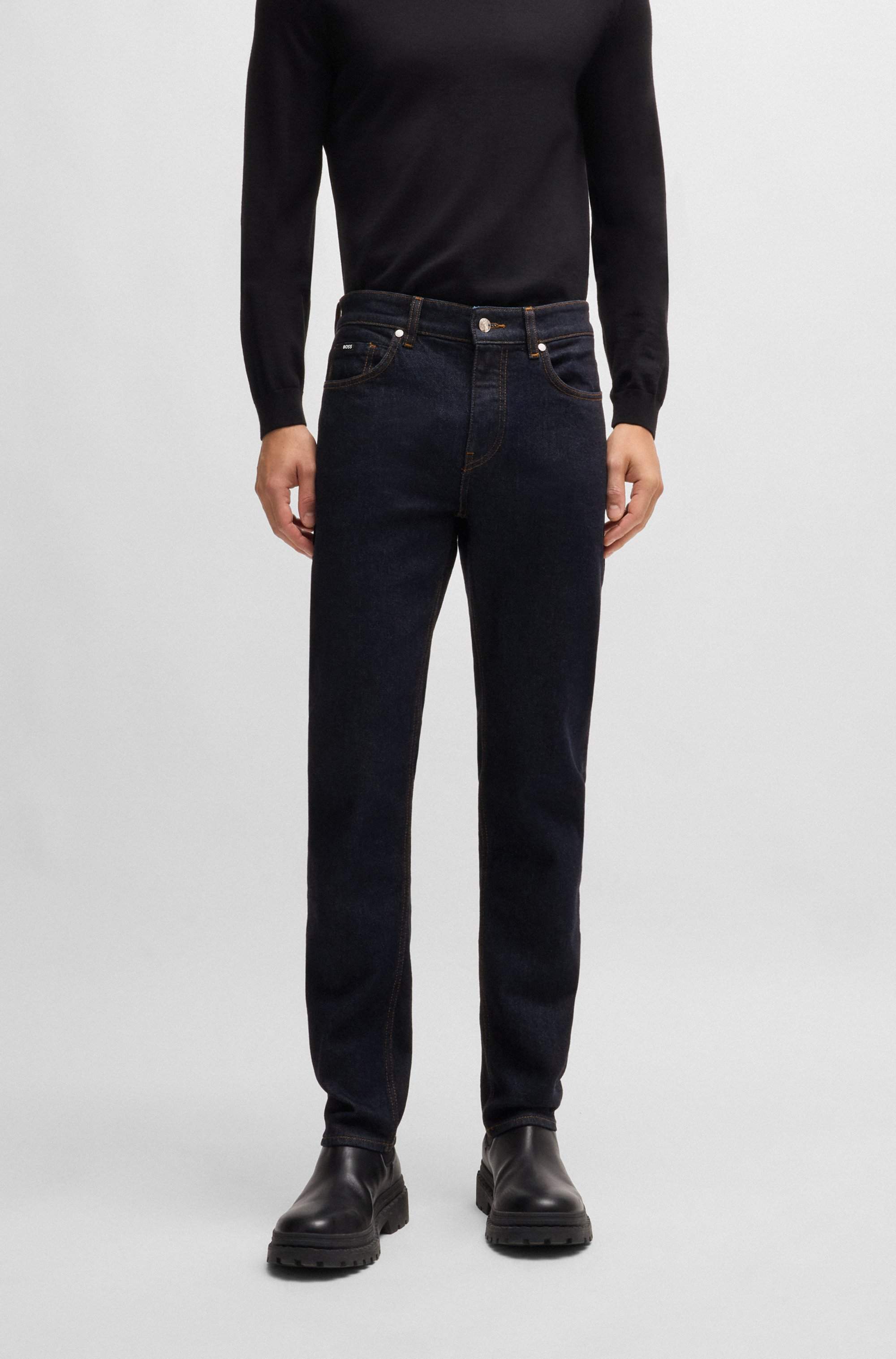 Delaware slim-fit jeans in dark-blue stretch denim