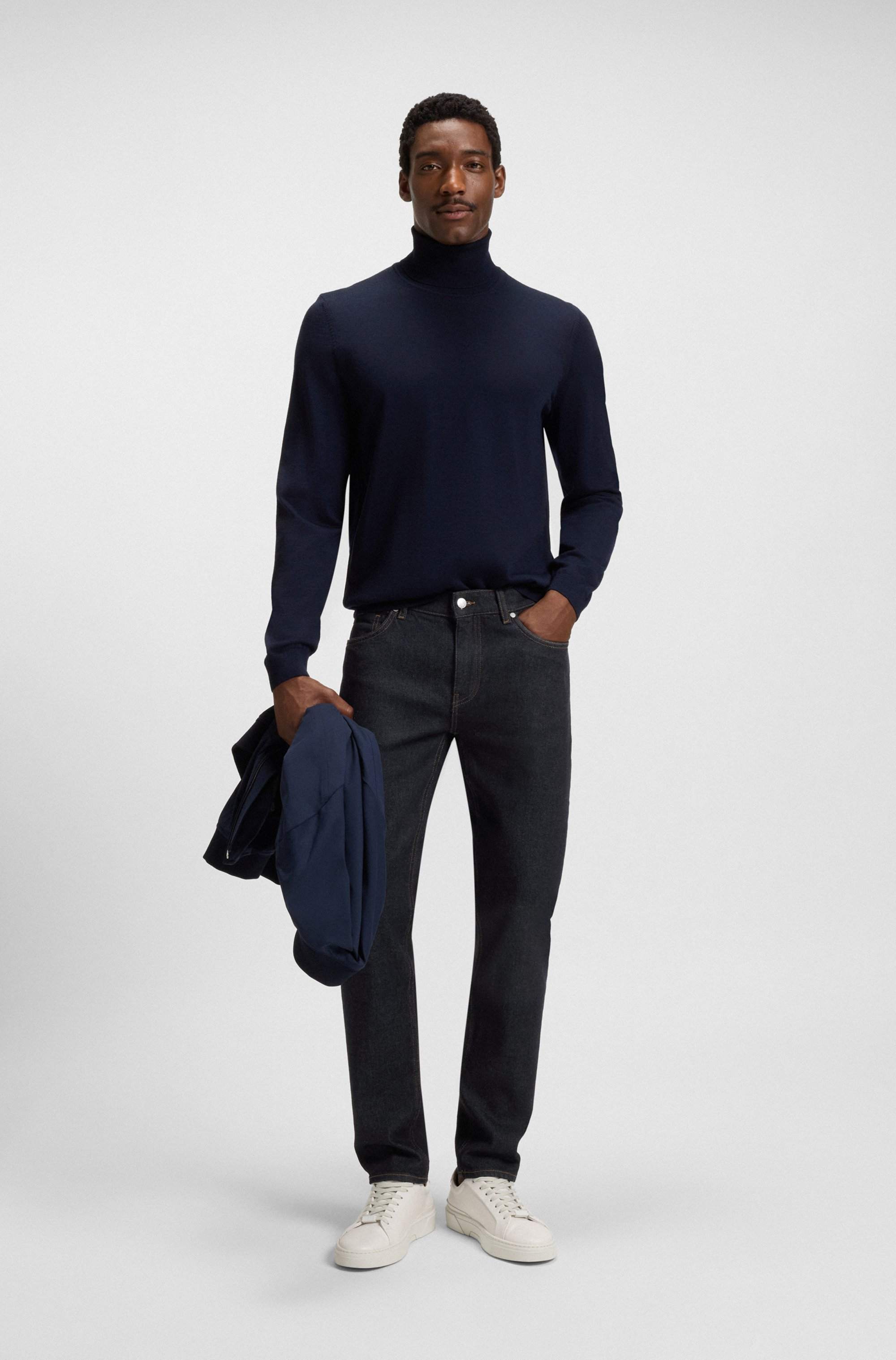 Delaware slim-fit jeans in dark-blue stretch denim