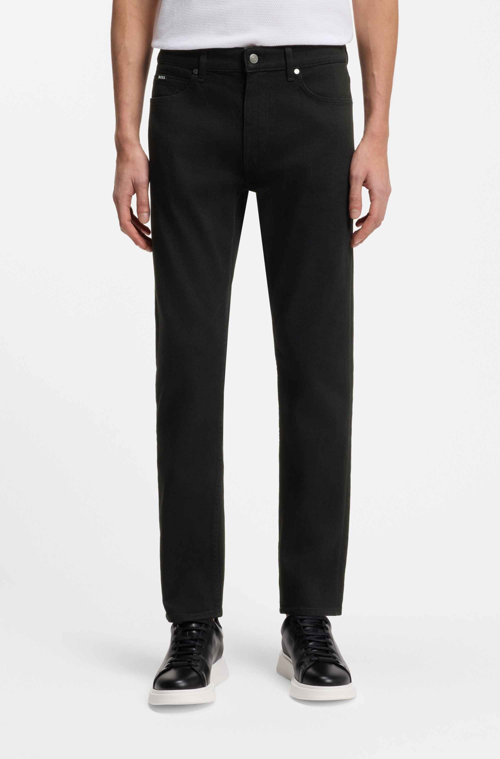 Delaware slim-fit jeans in black denim