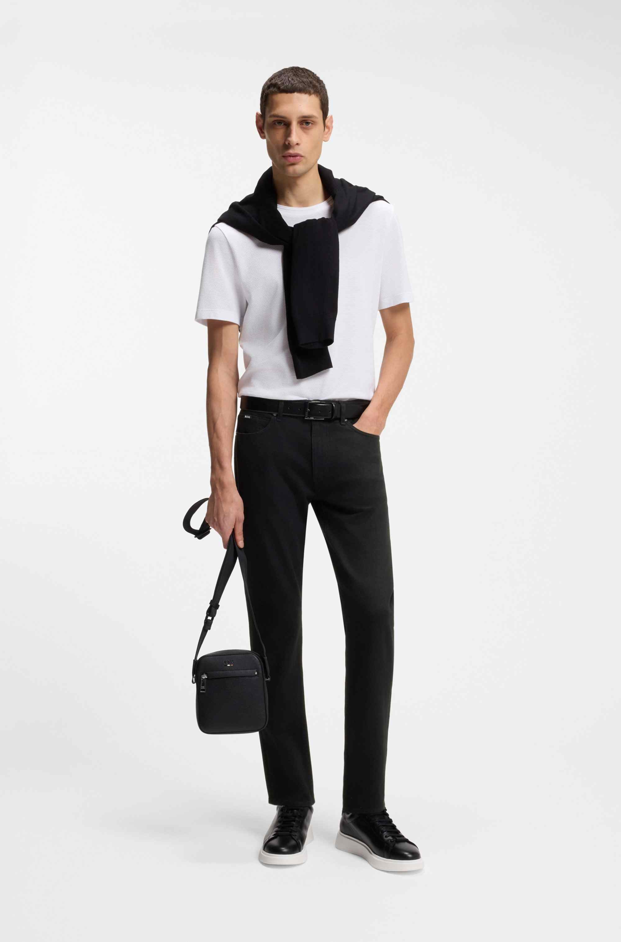 Delaware slim-fit jeans in black denim