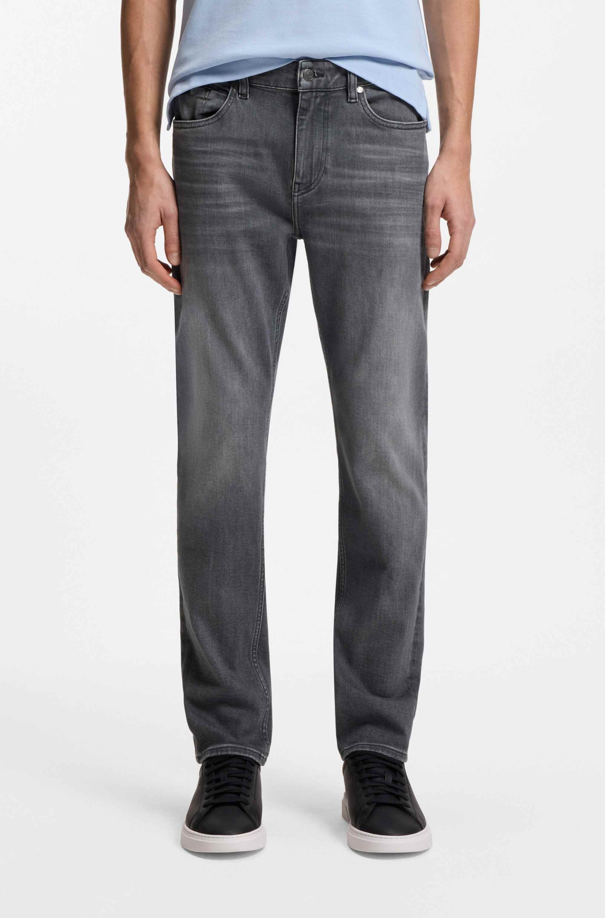 Delaware slim-fit jeans in super-soft grey denim