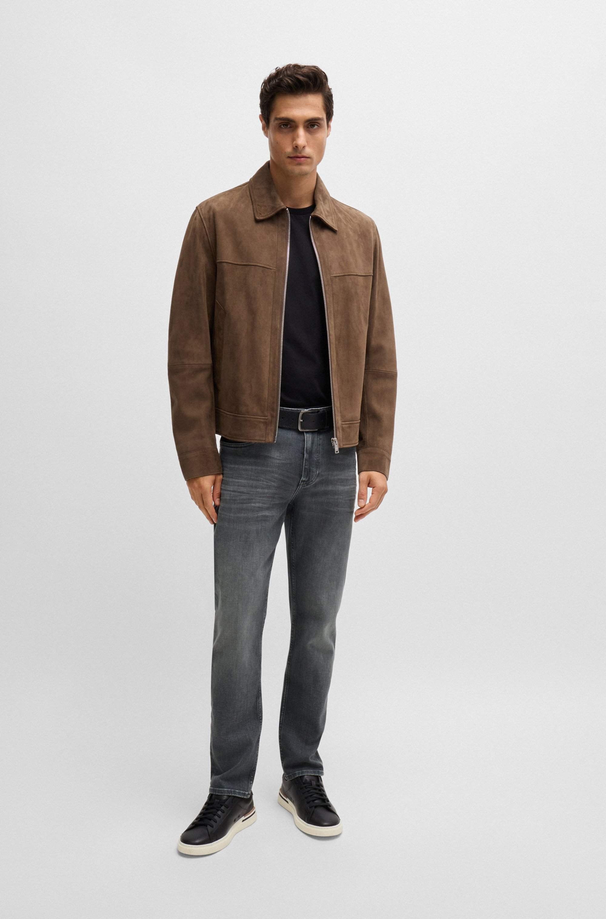 Delaware slim-fit jeans in super-soft grey denim