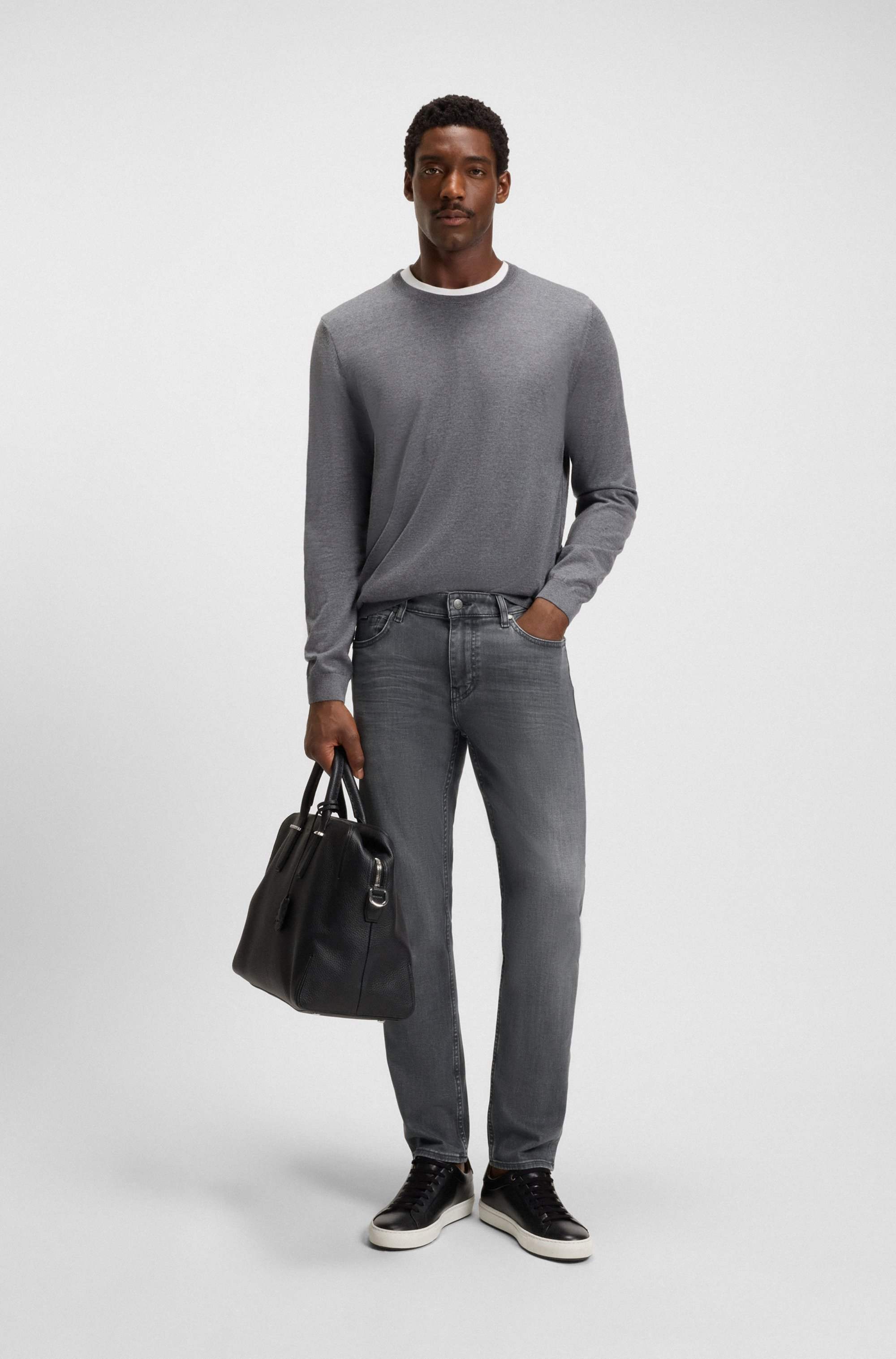 Delaware slim-fit jeans in super-soft grey denim