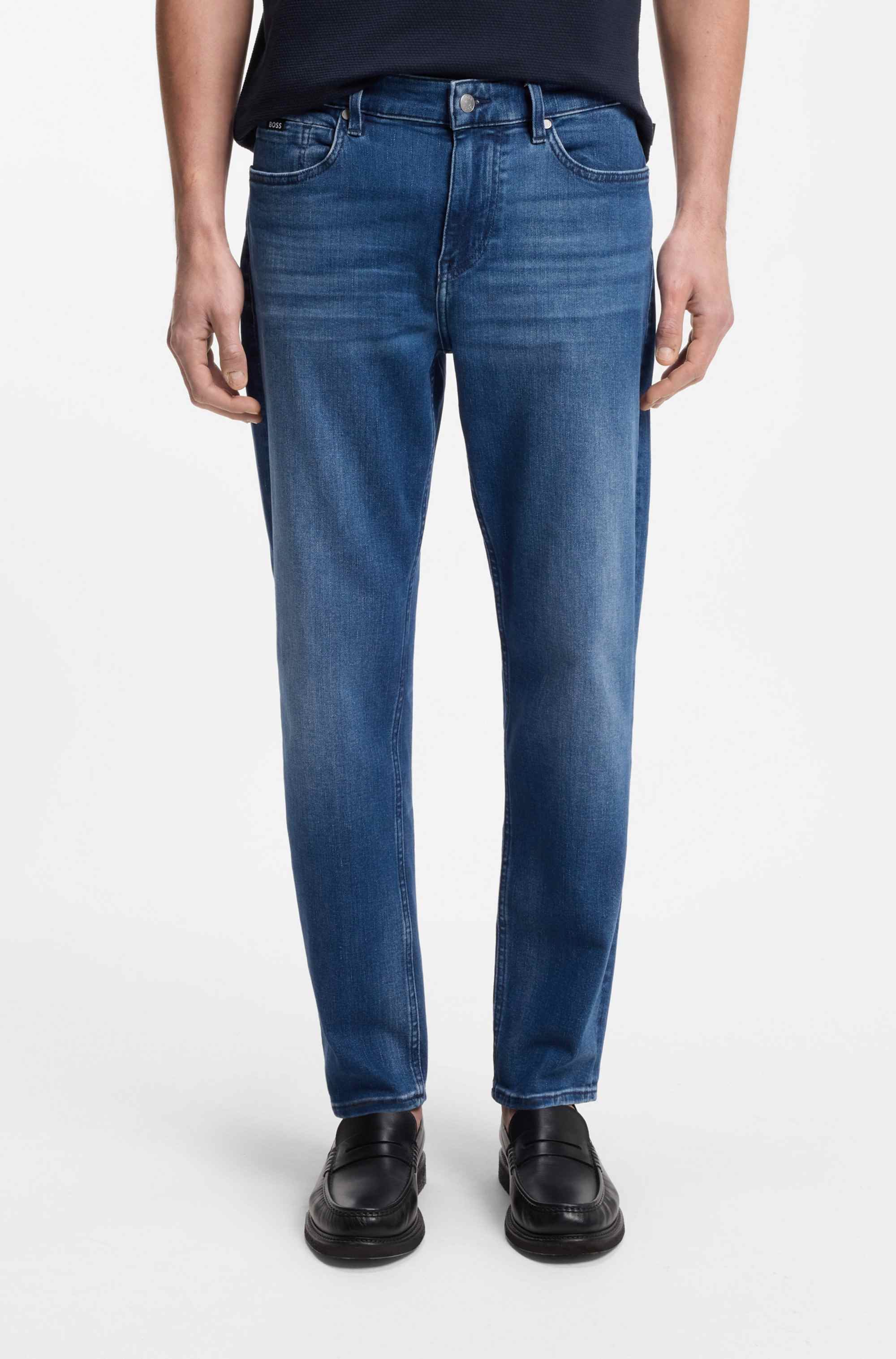 Maine regular-fit jeans in super-soft blue denim