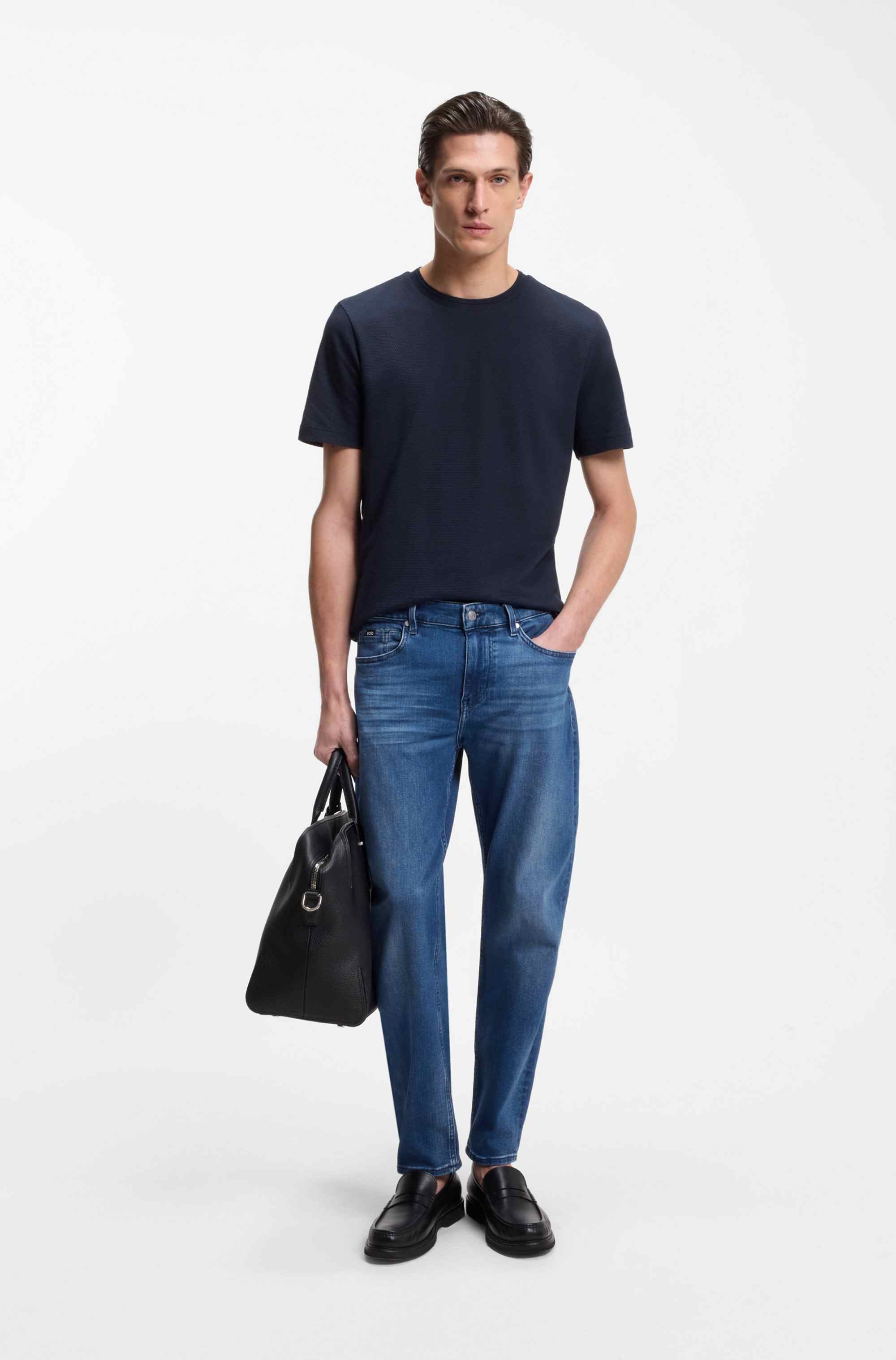 Maine regular-fit jeans in super-soft blue denim