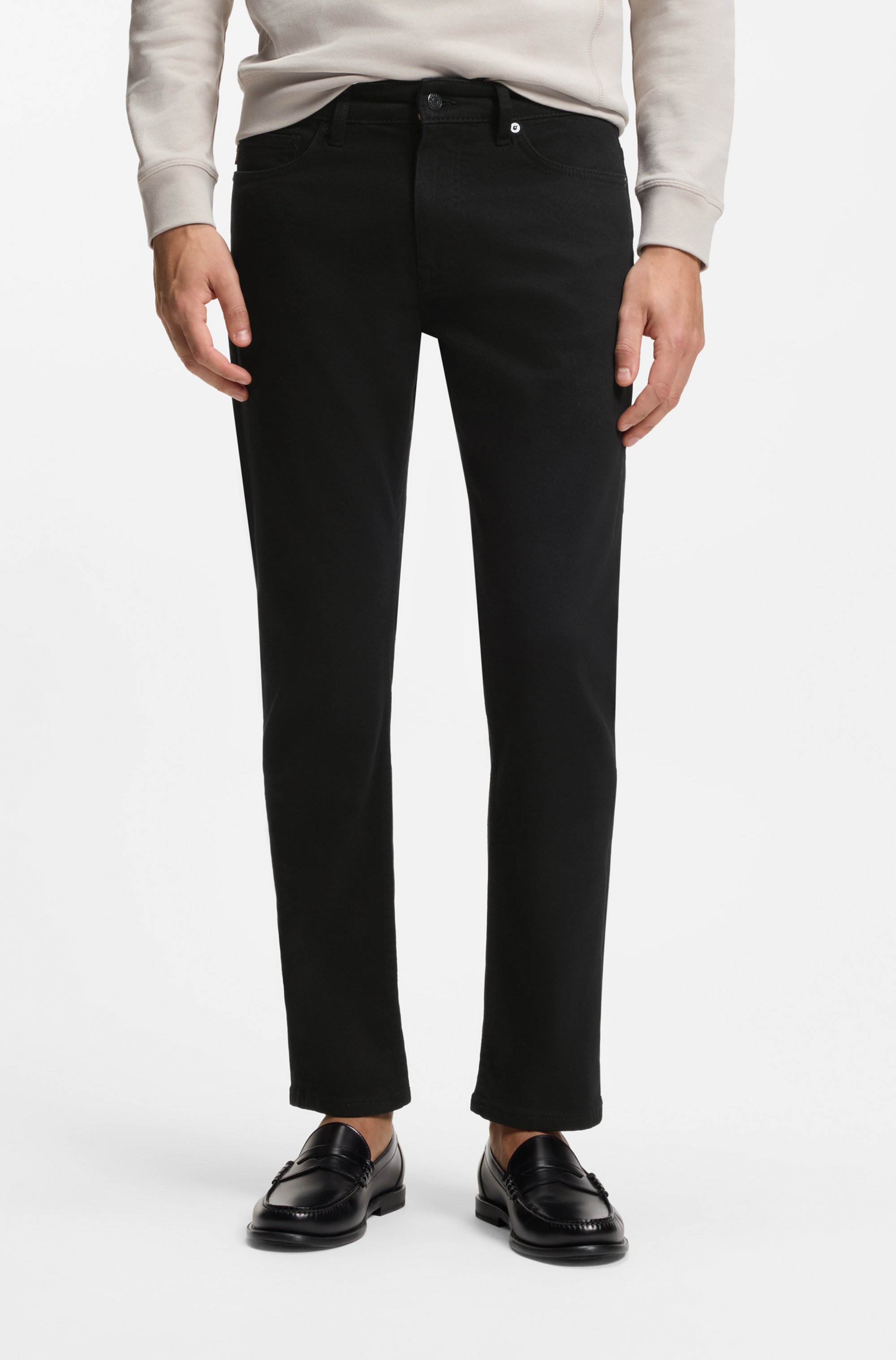 Delaware Slim-fit jeans in stay-black comfort-stretch denim