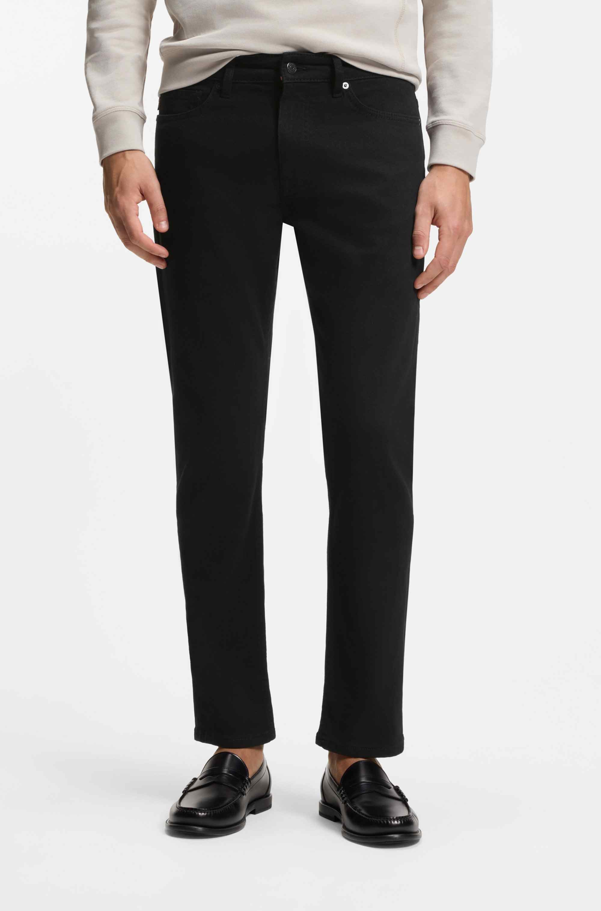 Delaware Slim-fit jeans in stay-black comfort-stretch denim