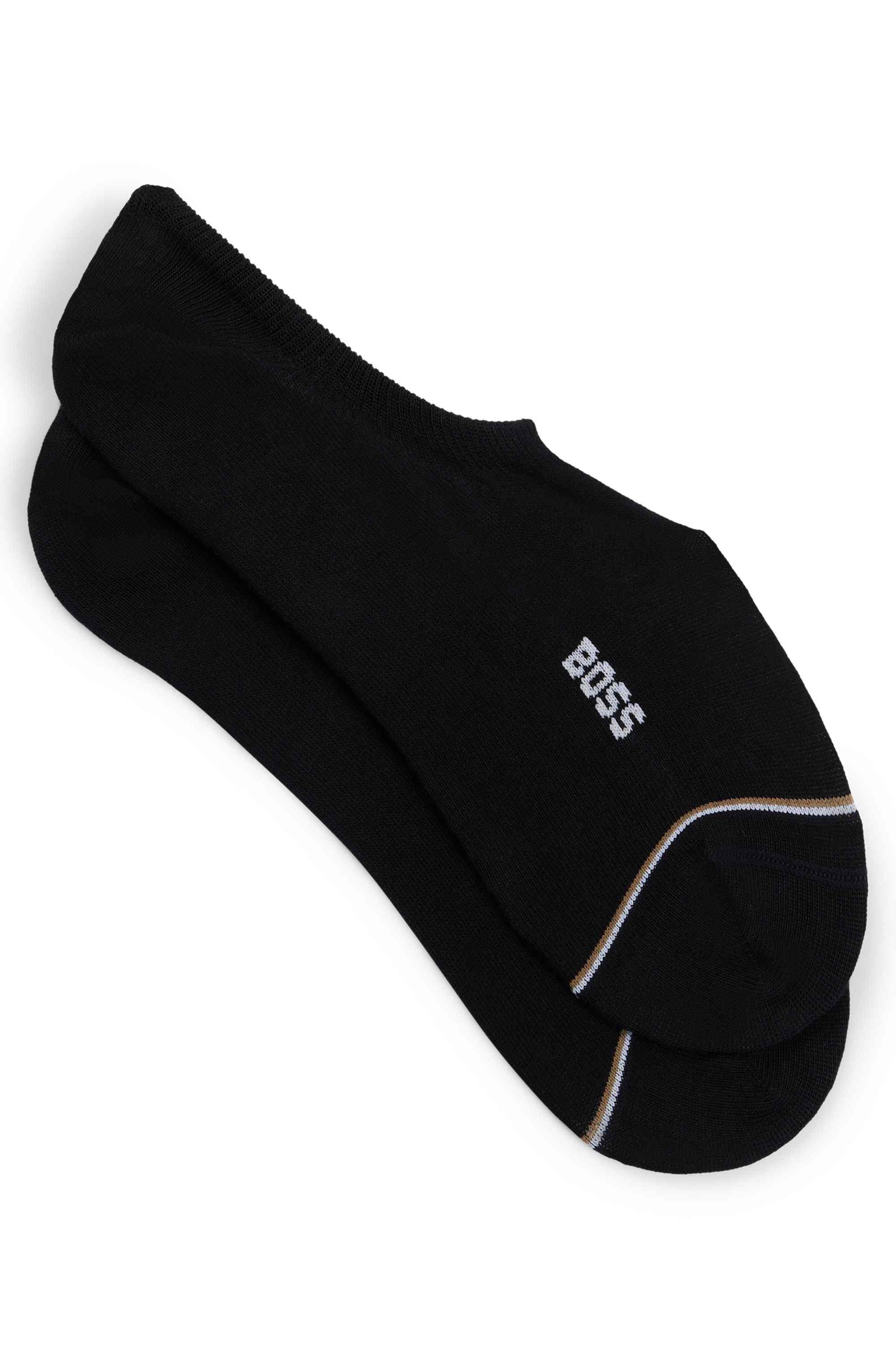 Two-pack of invisible socks in a cotton blend