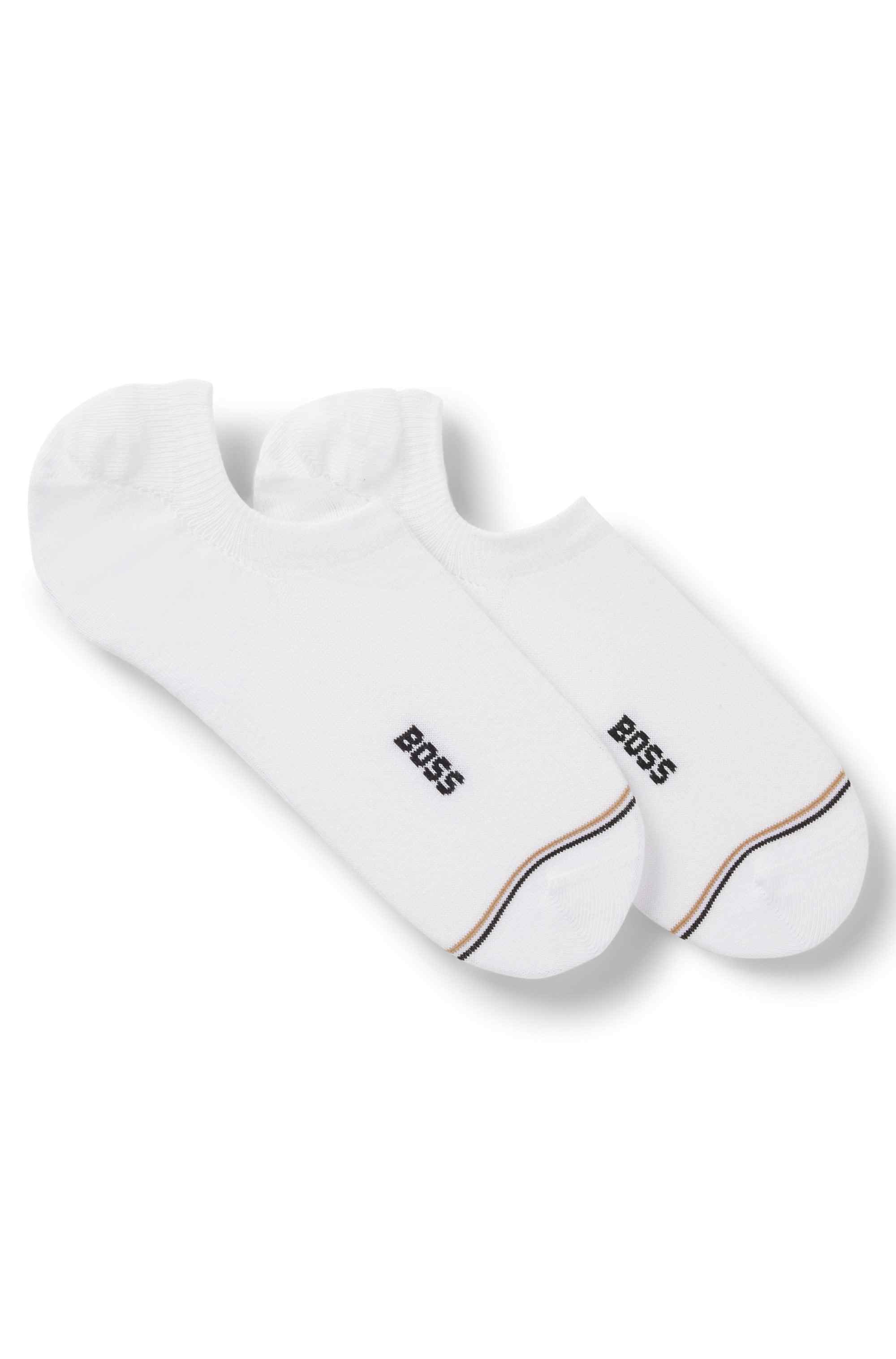 Two-pack of invisible socks in a cotton blend