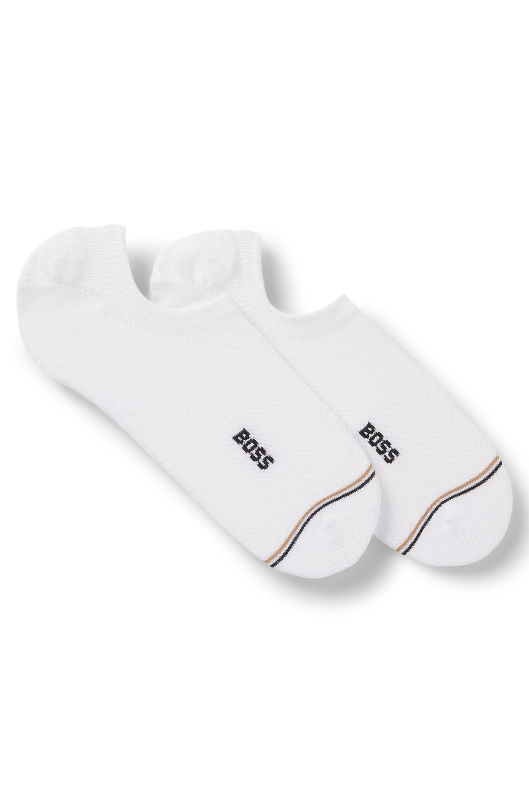 Two-pack of invisible socks in a cotton blend