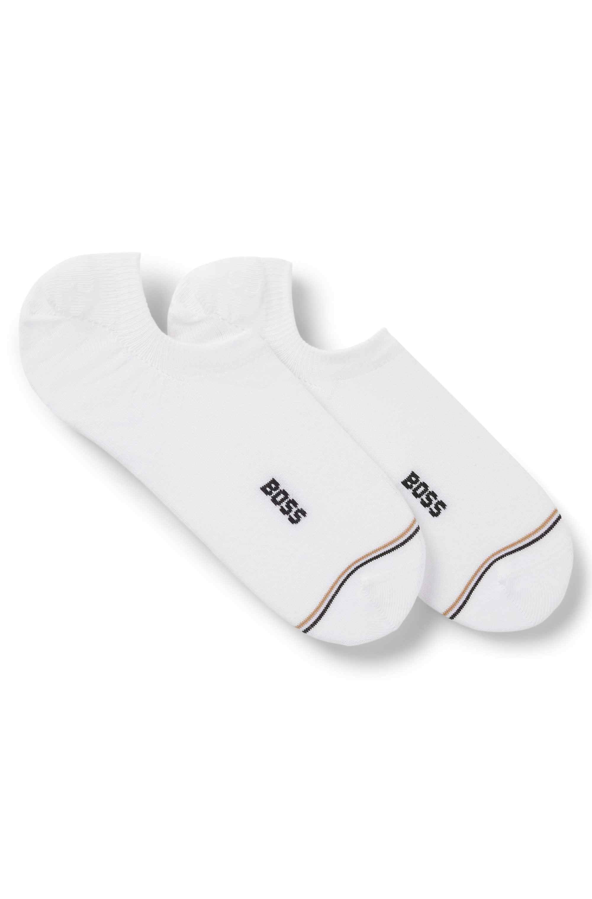 Two-pack of invisible socks in a cotton blend