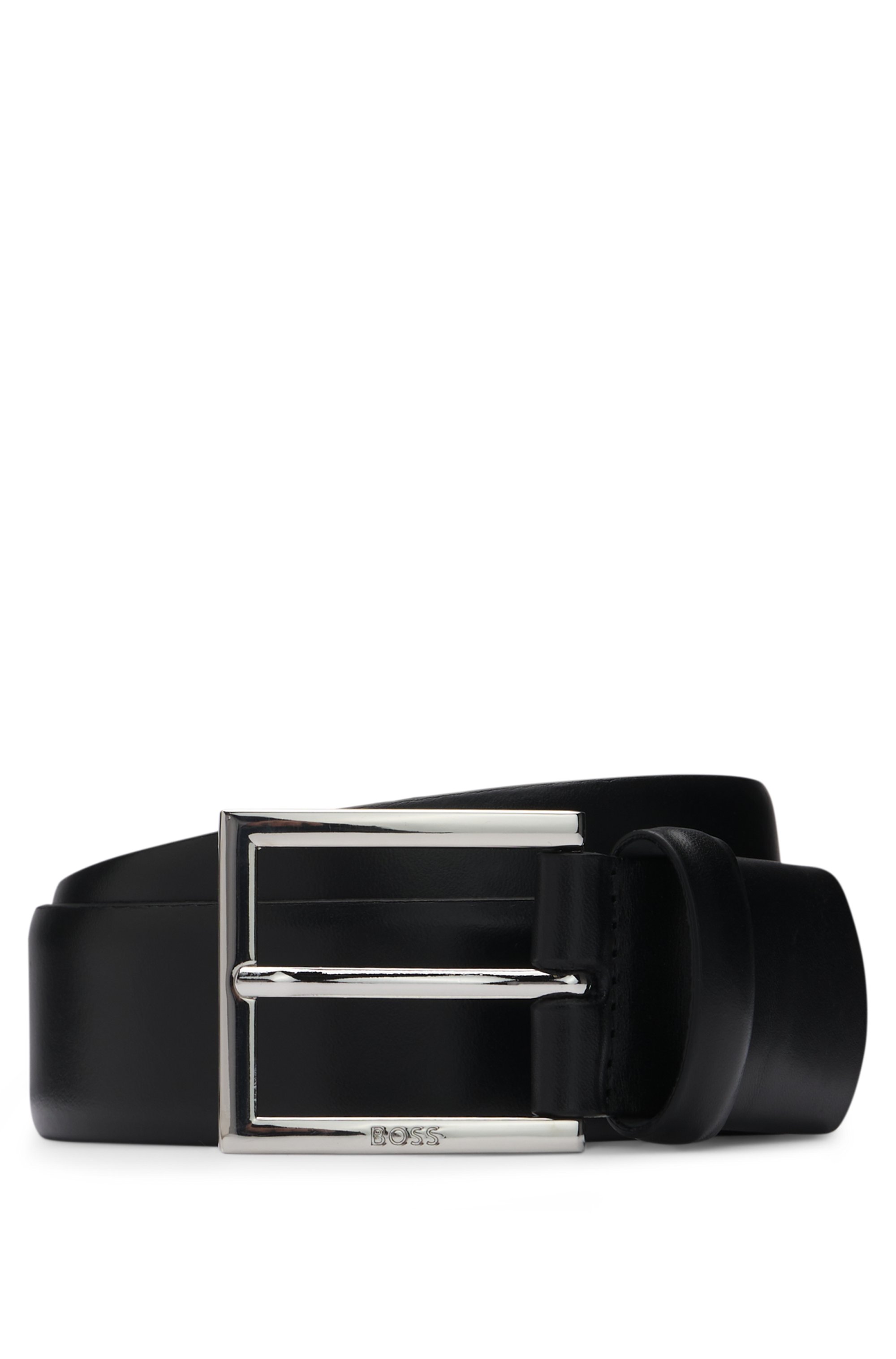 Dressletic leather belt with concealed elasticated section