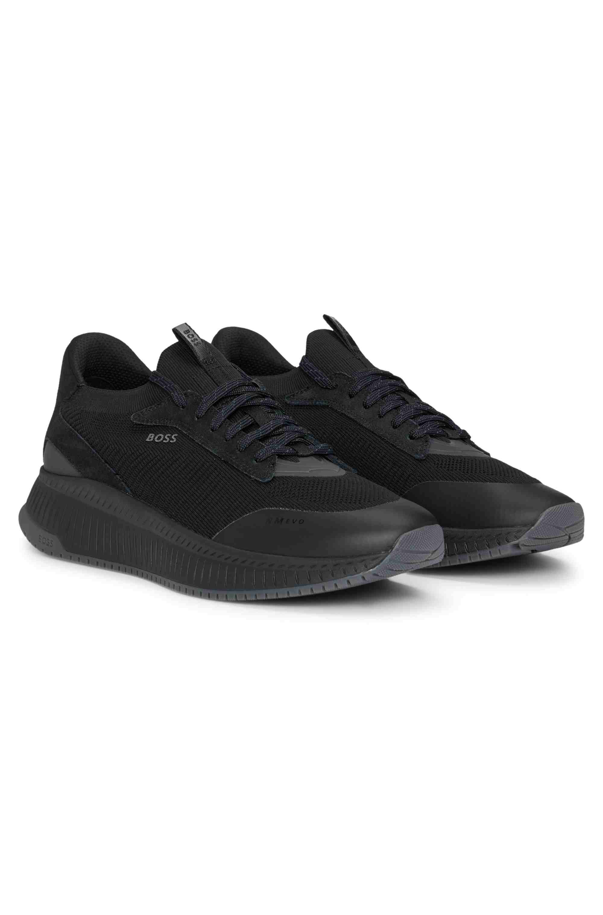 TTNM EVO trainers with knitted uppers and suede trims