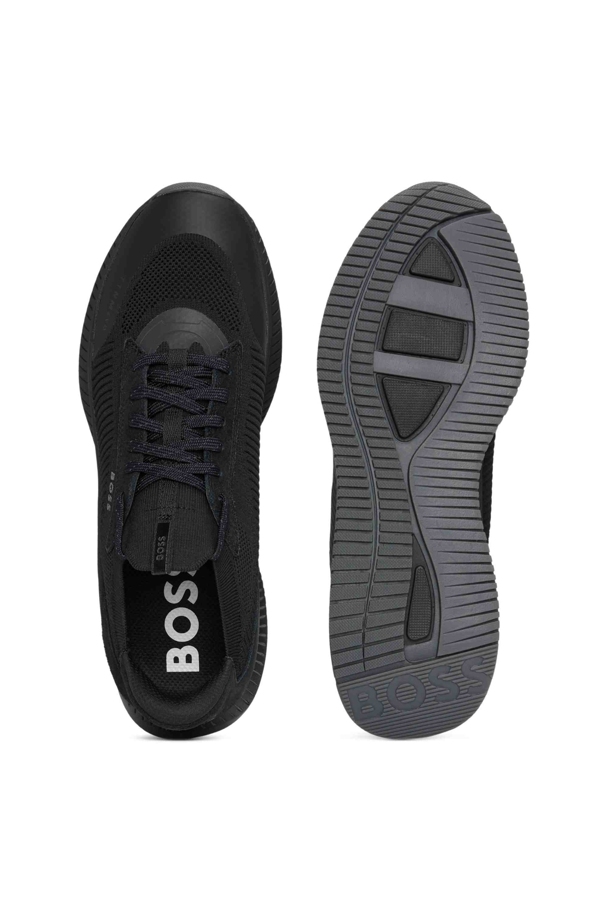 TTNM EVO trainers with knitted uppers and suede trims