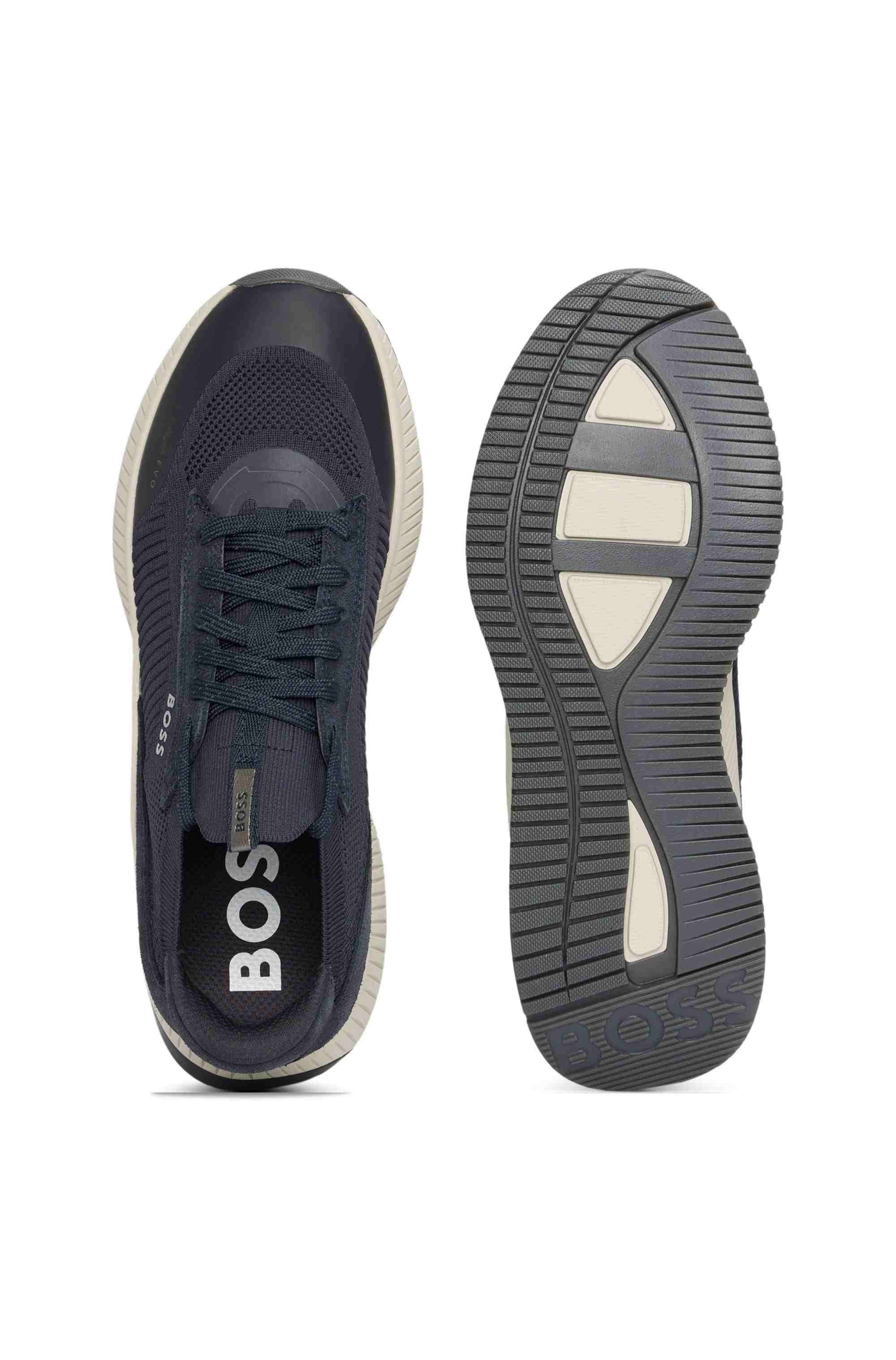 TTNM EVO trainers with knitted uppers and suede trims