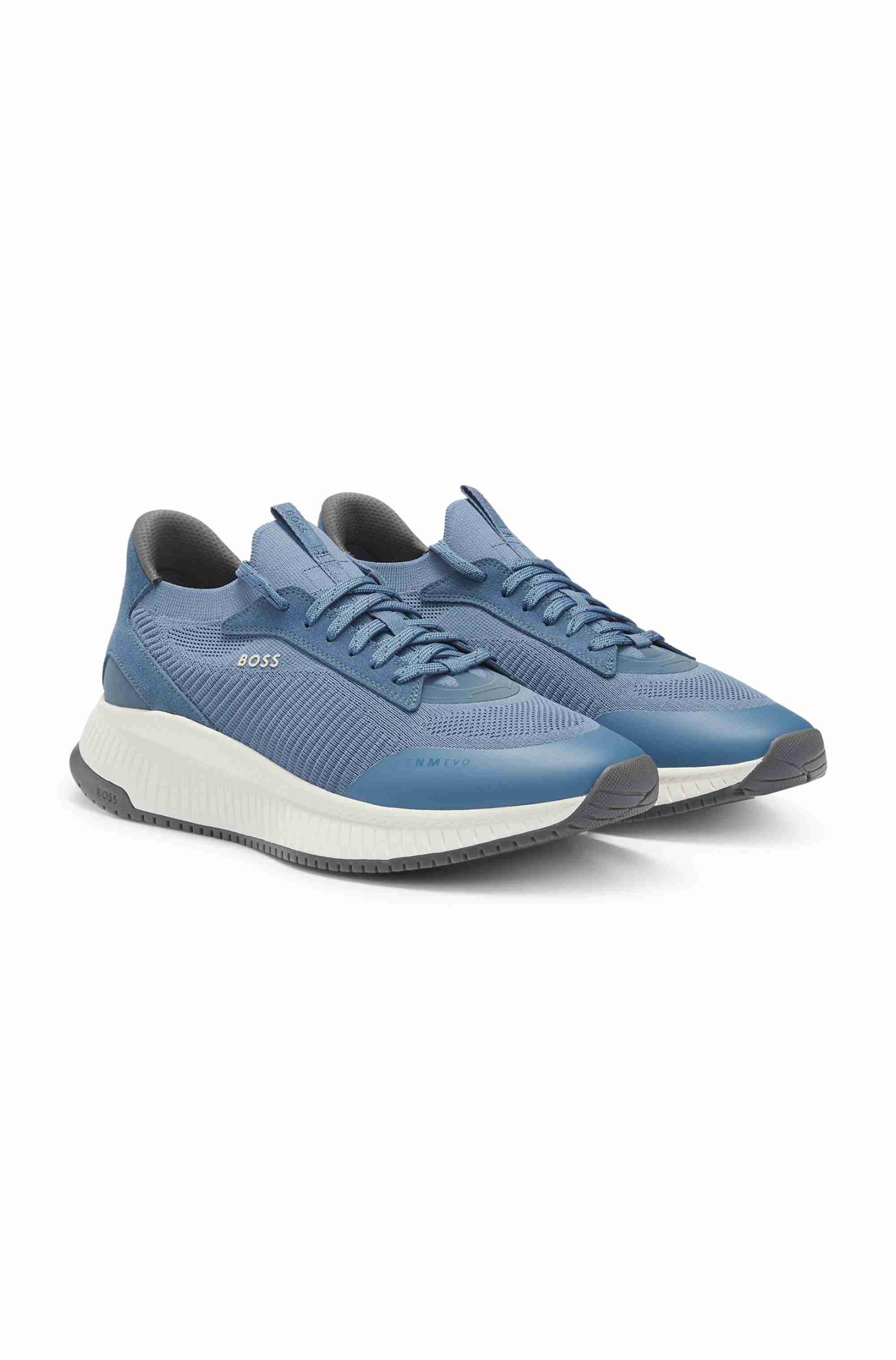 TTNM EVO trainers with knitted uppers and suede trims