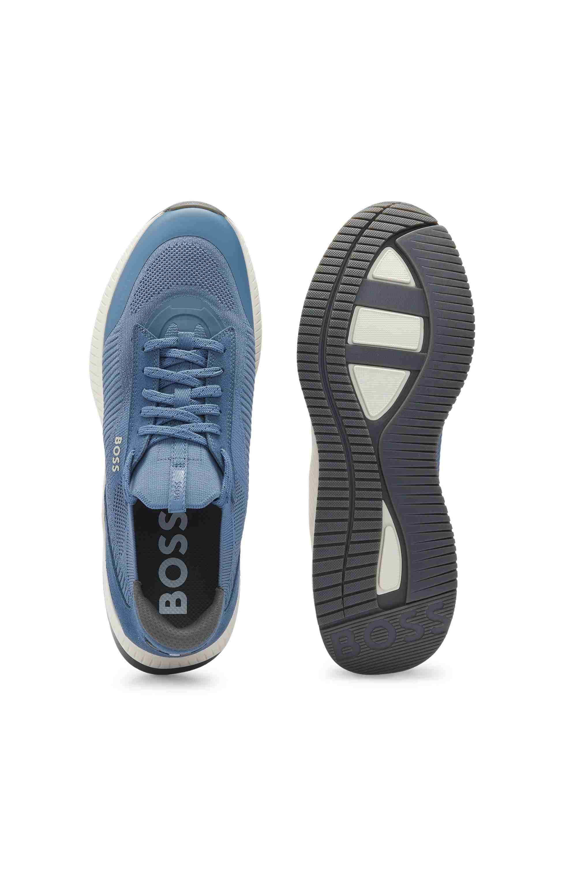 TTNM EVO trainers with knitted uppers and suede trims