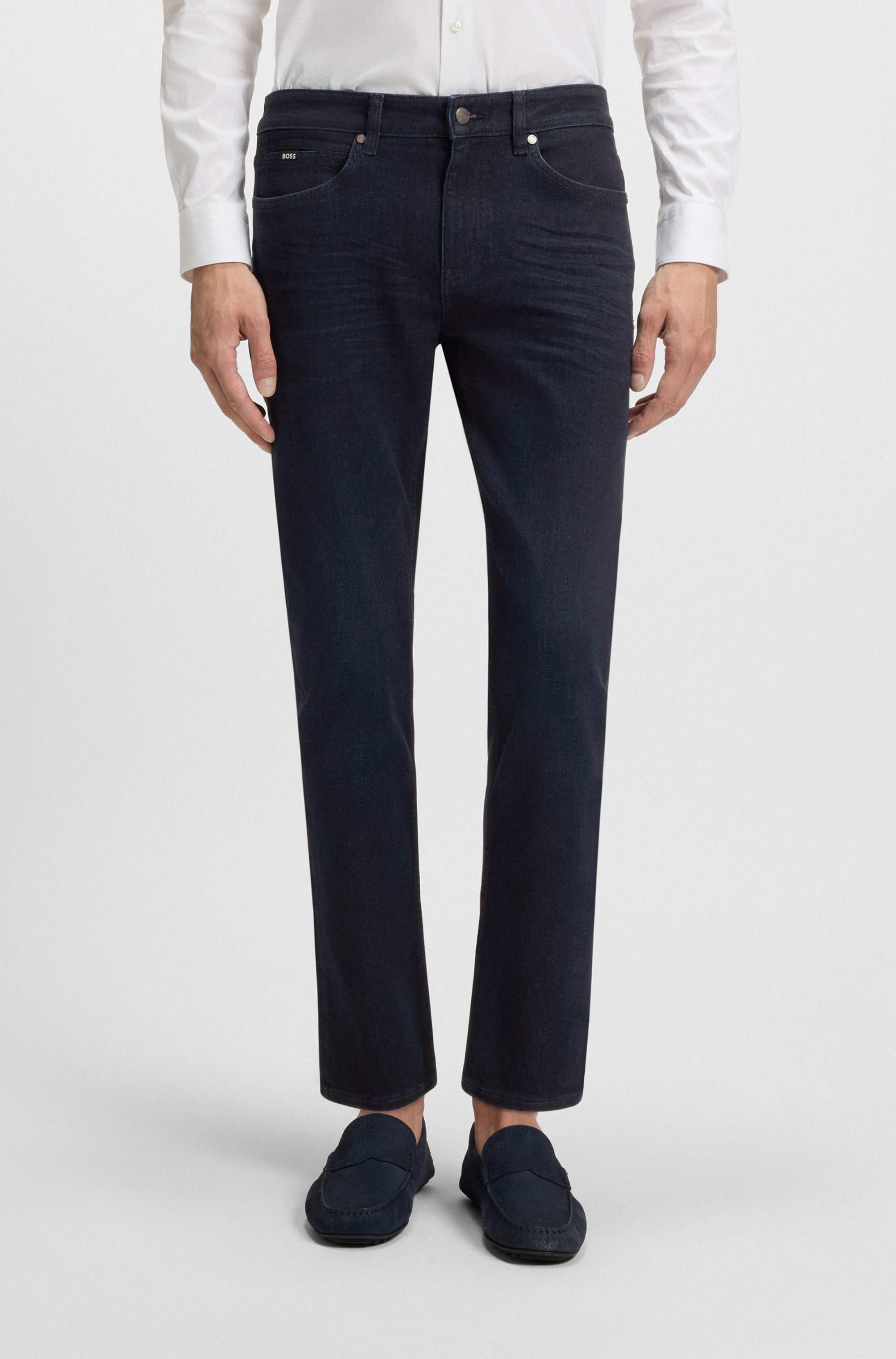 Delaware slim-fit jeans in dark-blue soft denim