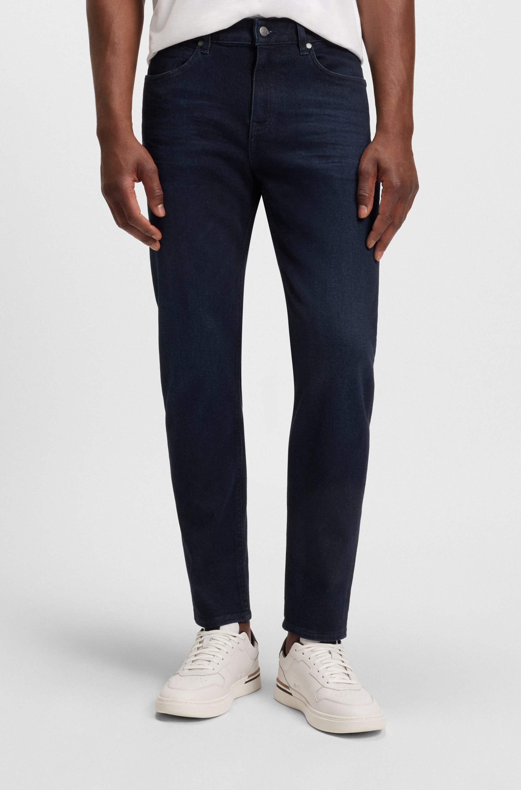 Maine regular-fit jeans in dark-blue denim