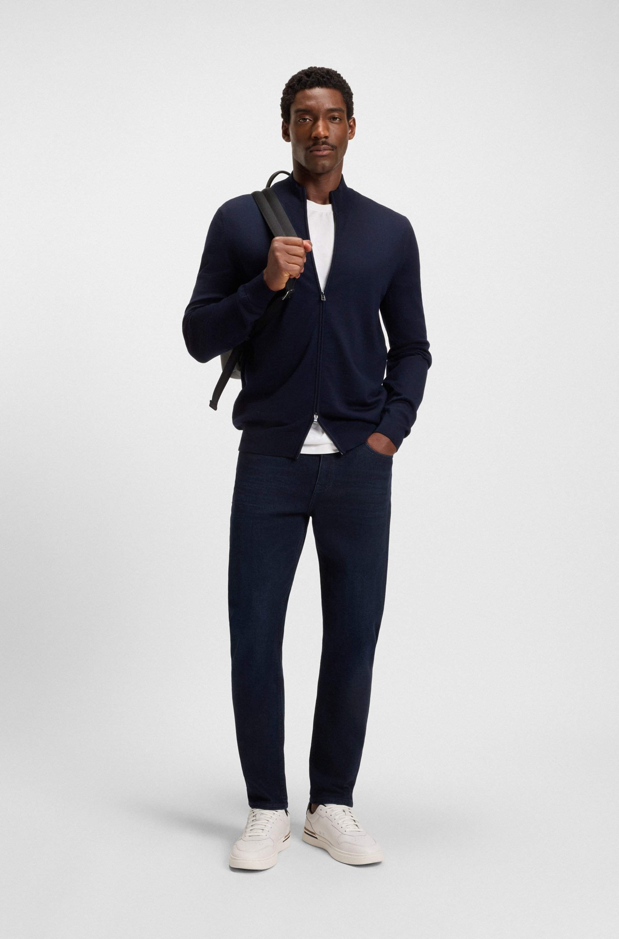 Maine regular-fit jeans in dark-blue denim