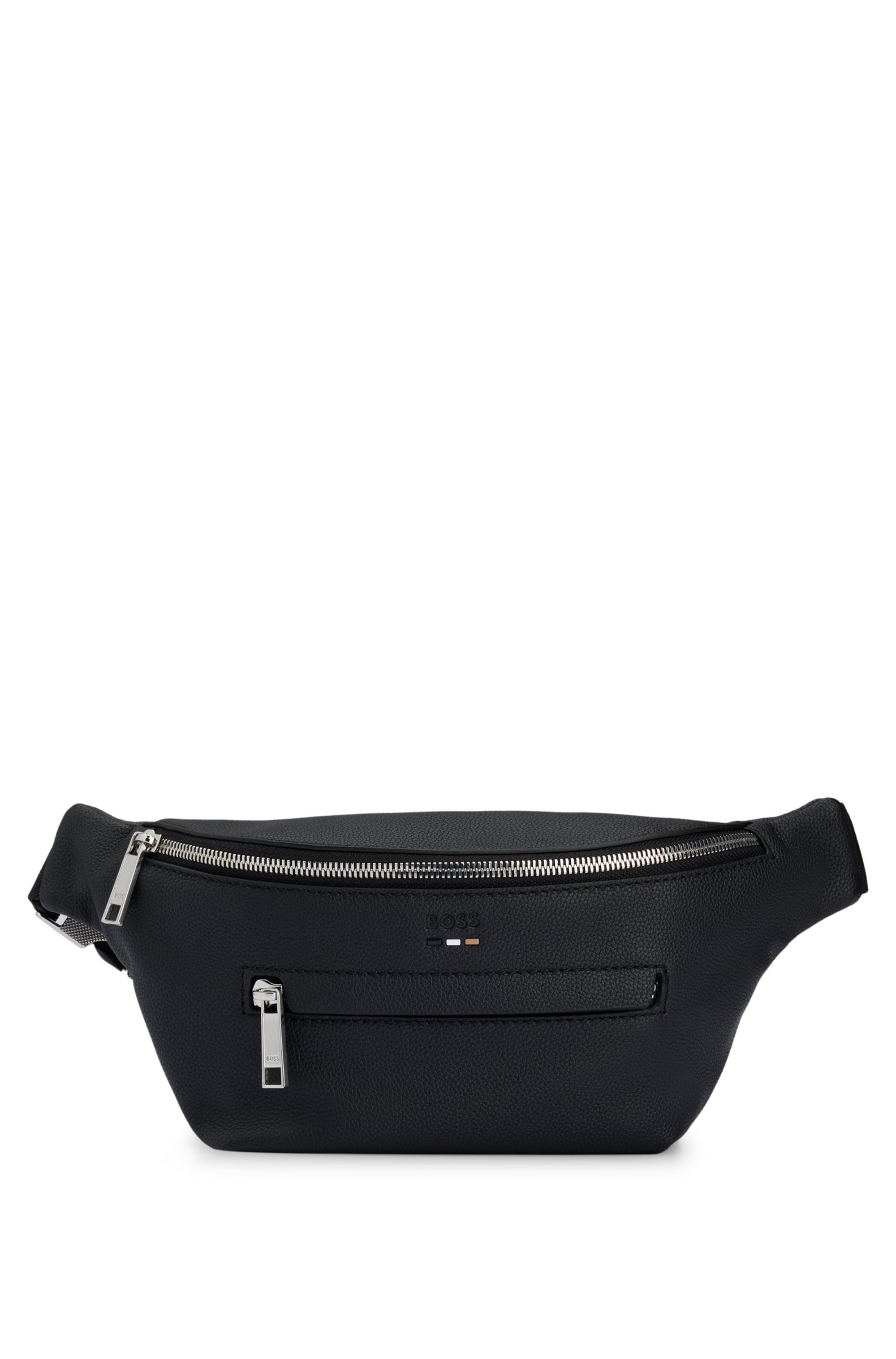 Belt bag in grained material
