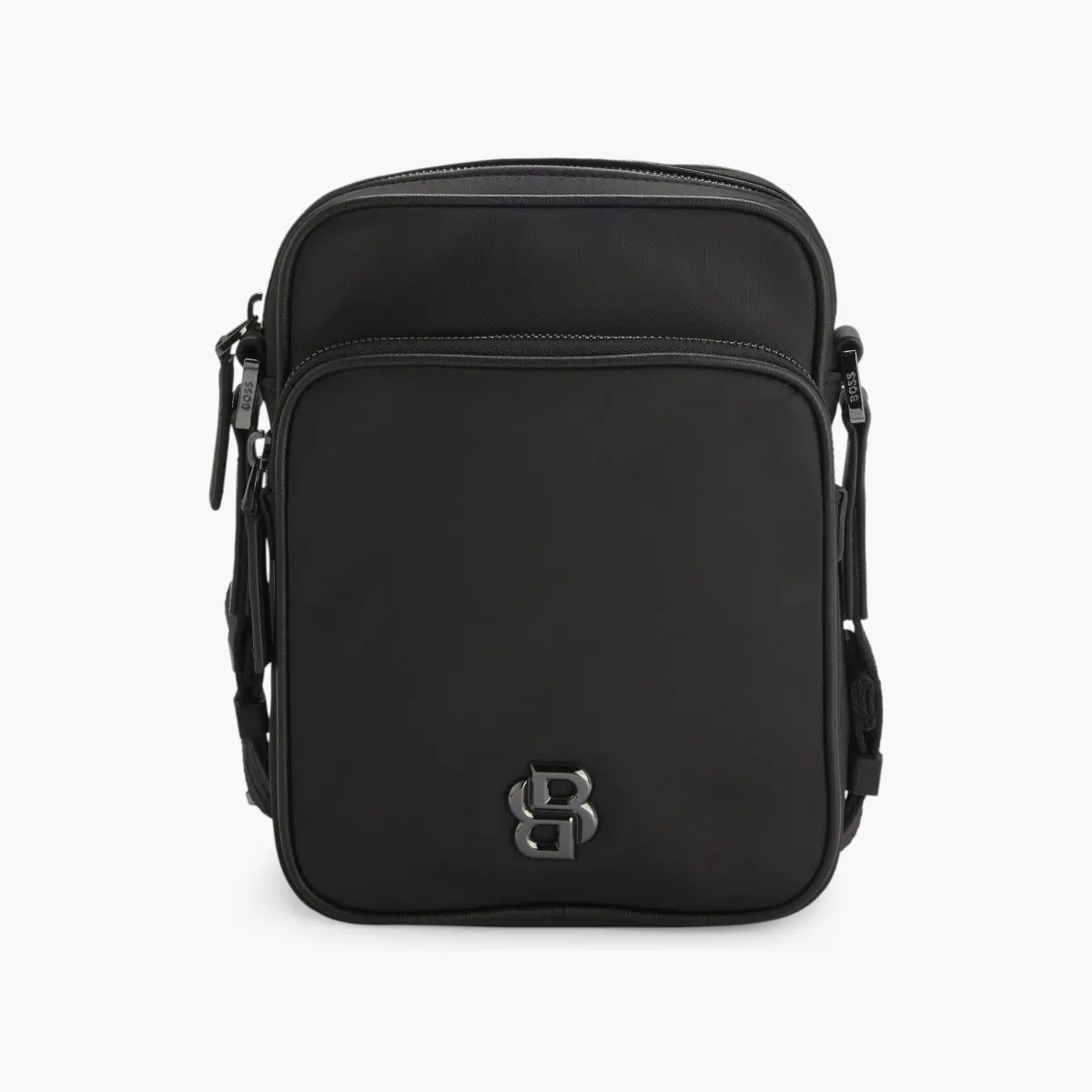 Gunmetal Monogram Structured Twill Reporter Bag