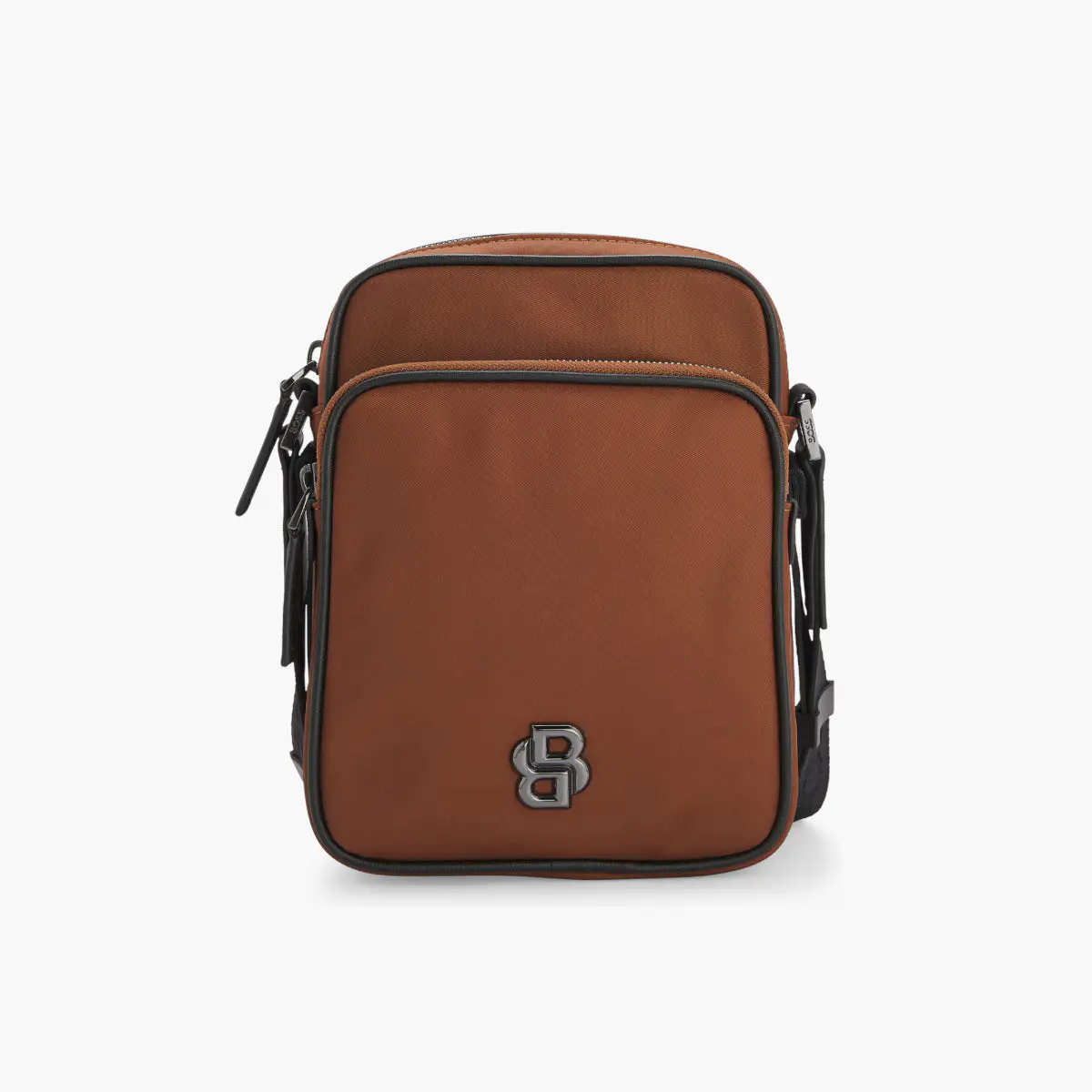 Gunmetal Monogram Structured Twill Reporter Bag