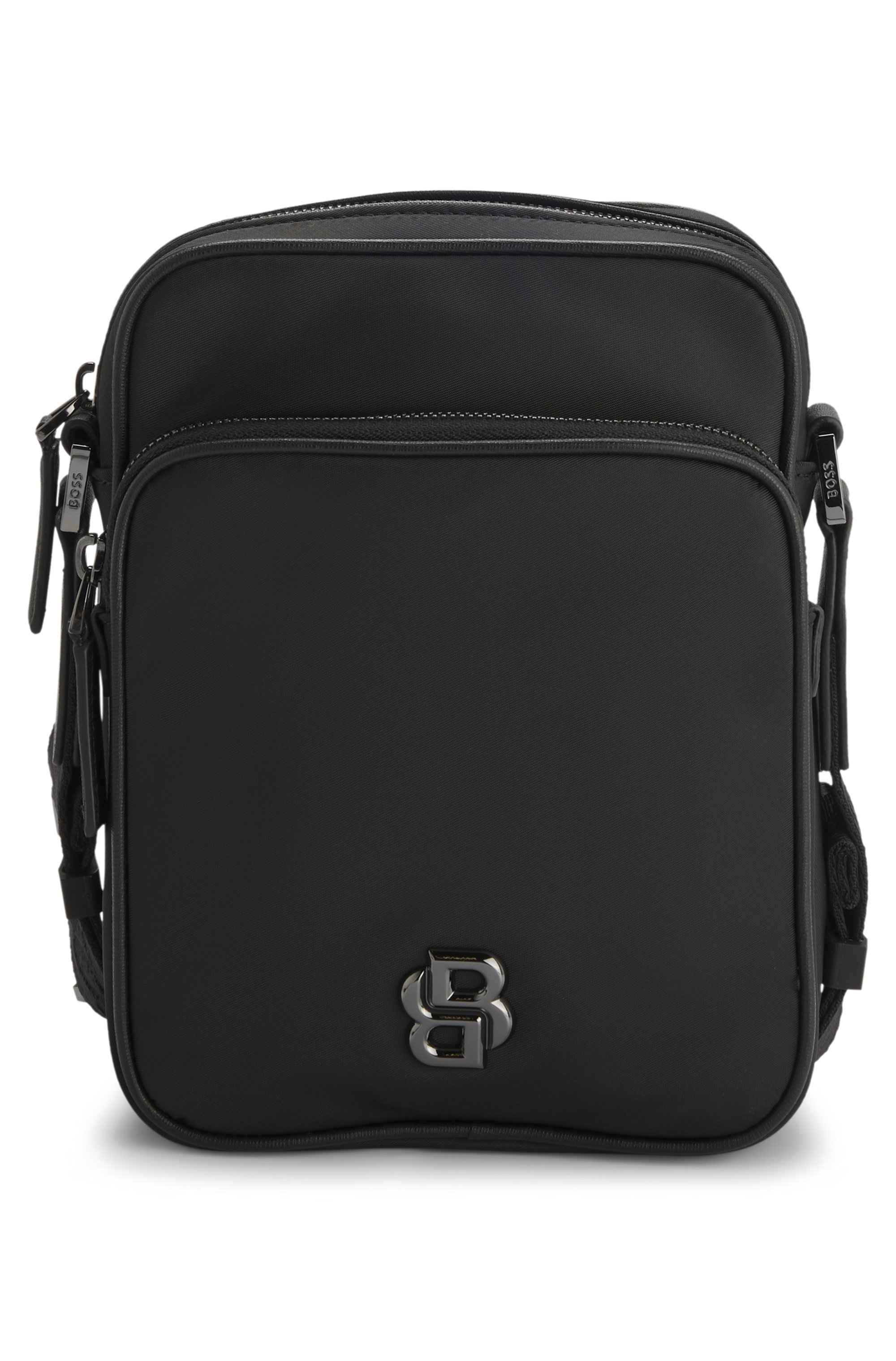 Twill reporter bag with Double B monogram