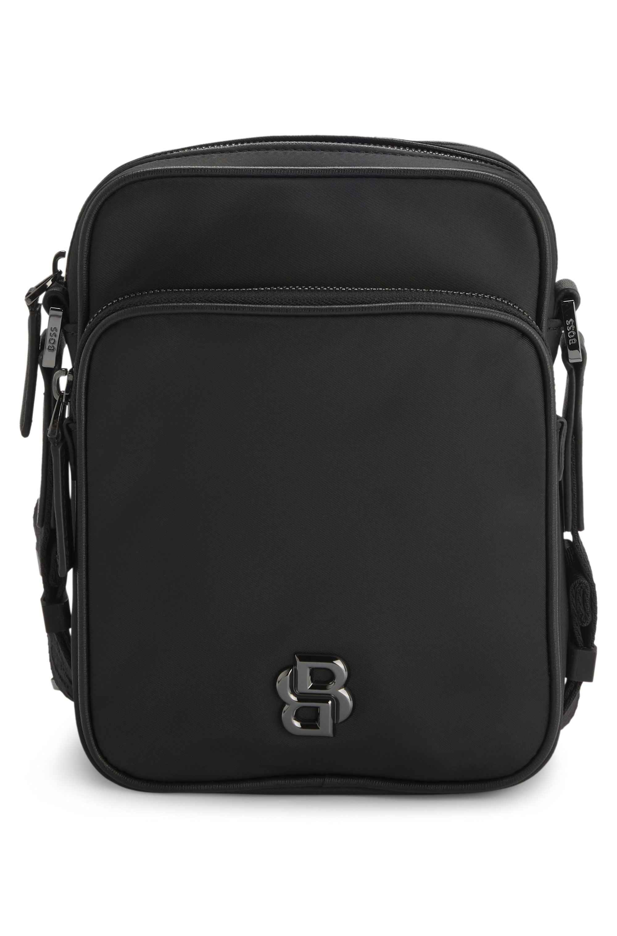 Twill reporter bag with Double B monogram