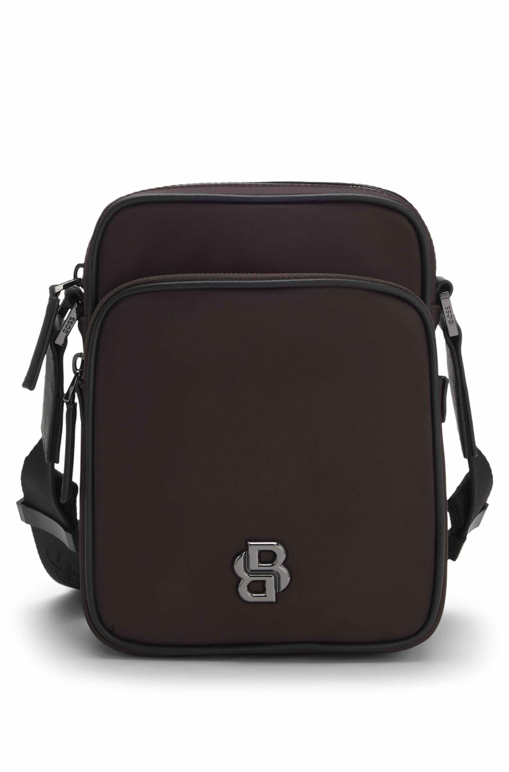Twill reporter bag with Double B monogram