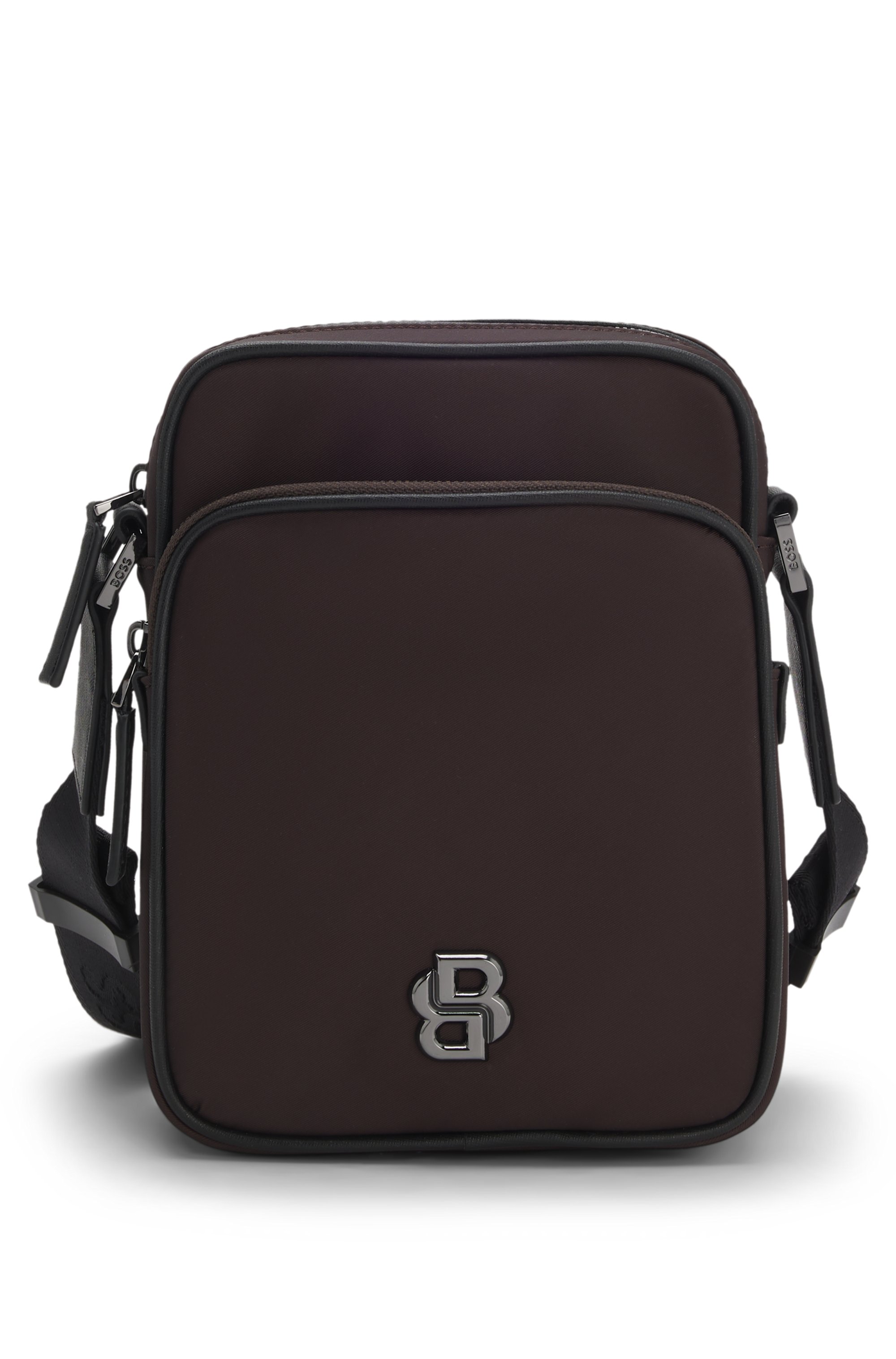 Twill reporter bag with Double B monogram