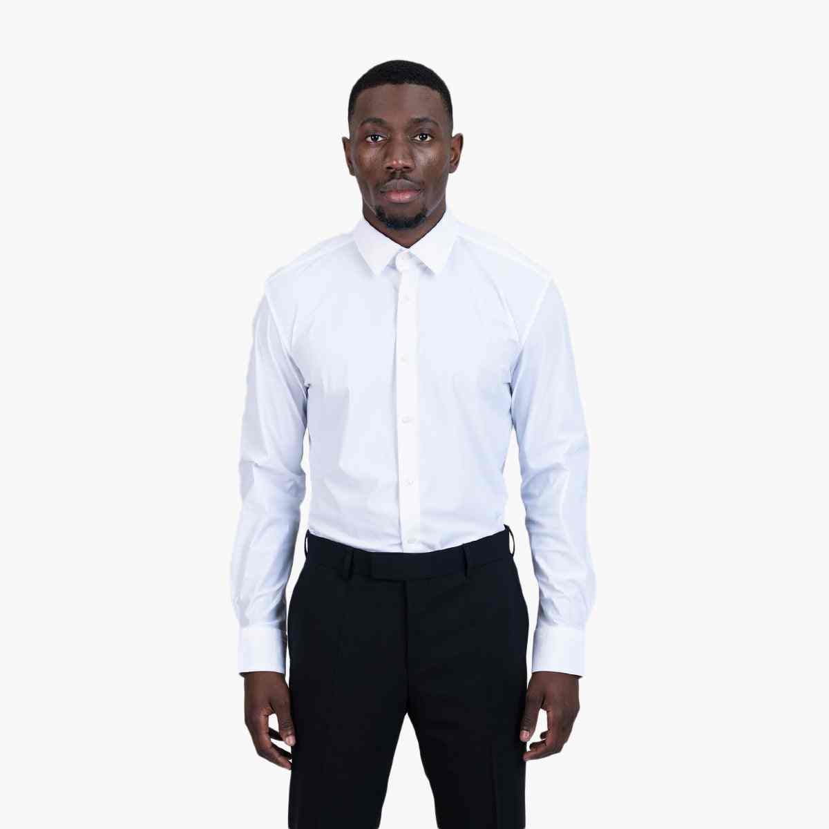 Slim-Fit Shirt In Structured Cotton