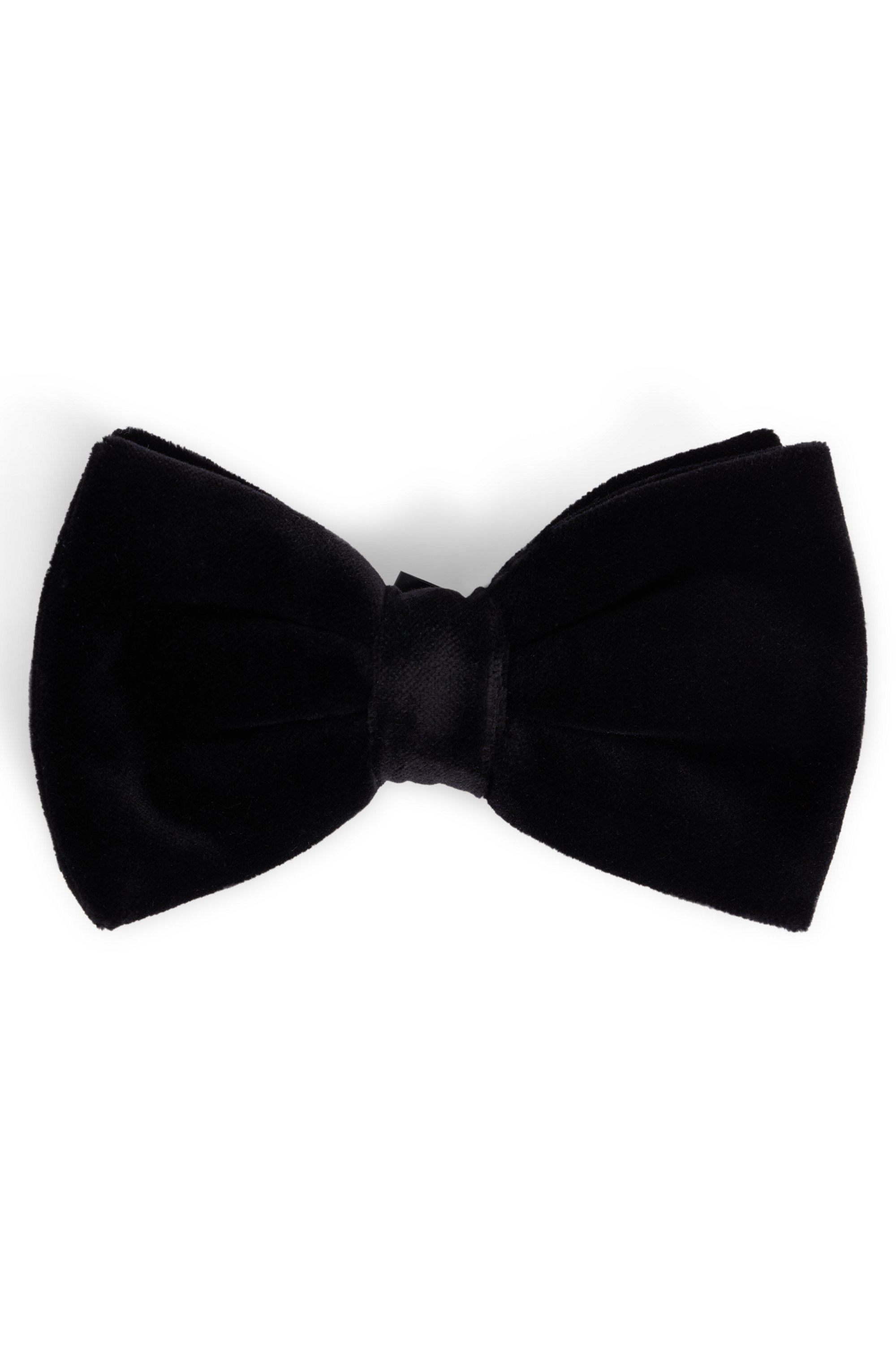 Pre-tied bow tie in cotton velvet