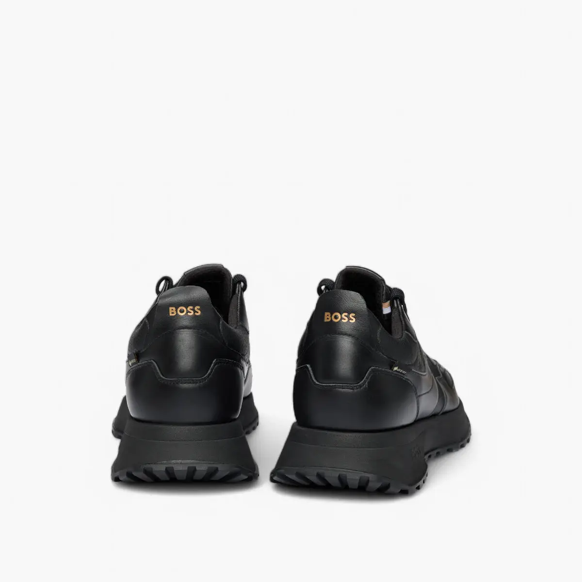 コ*ー様 Vicroy Boost L Black Waterproof Gore-Tex Trainer In Polished Leather