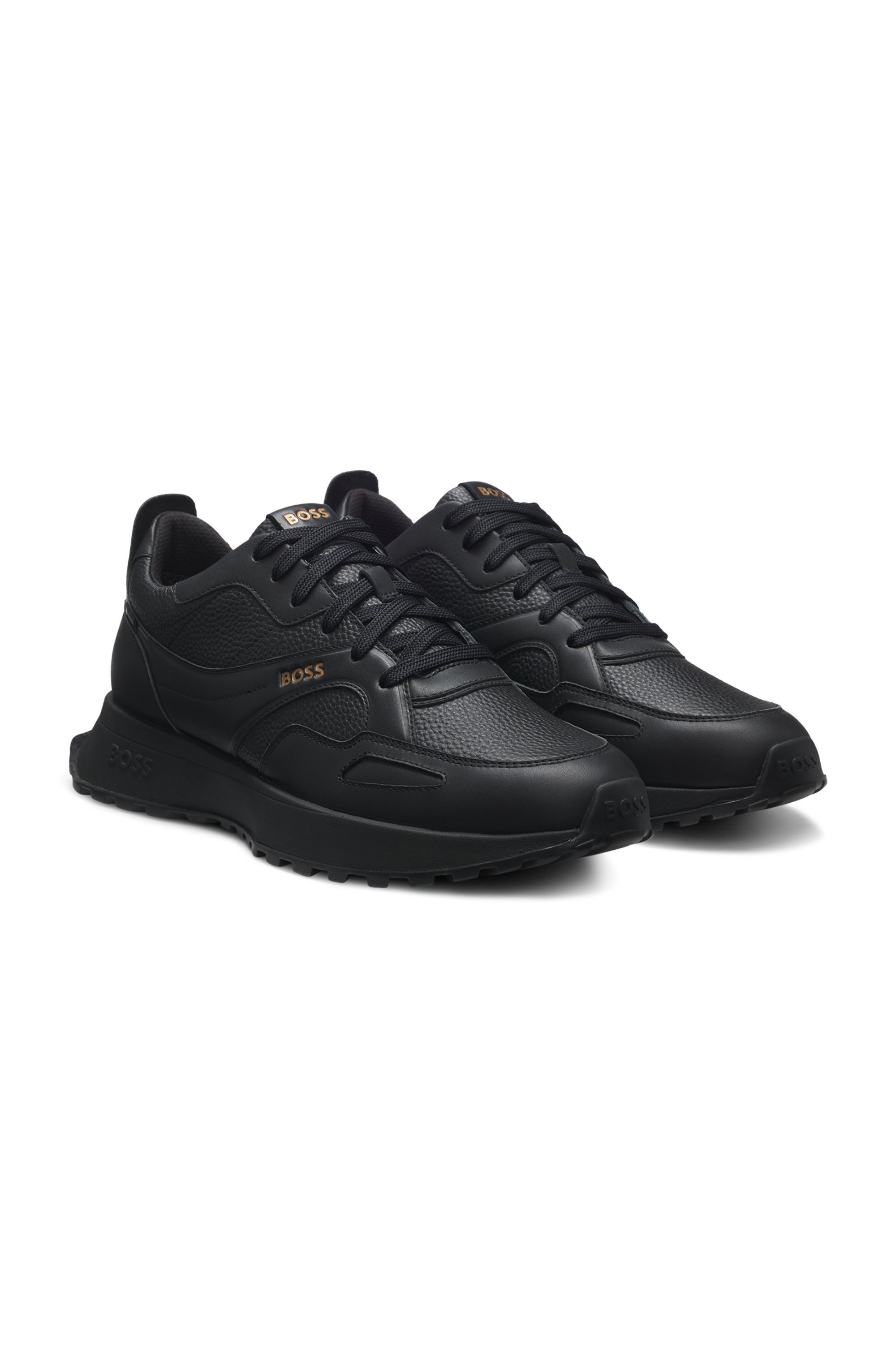Waterproof GORE-TEX trainers in polished leather