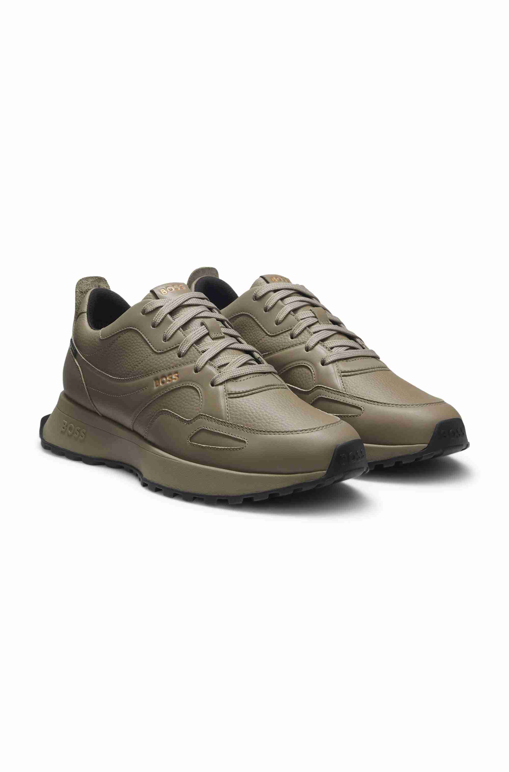 Waterproof GORE-TEX trainers in polished leather